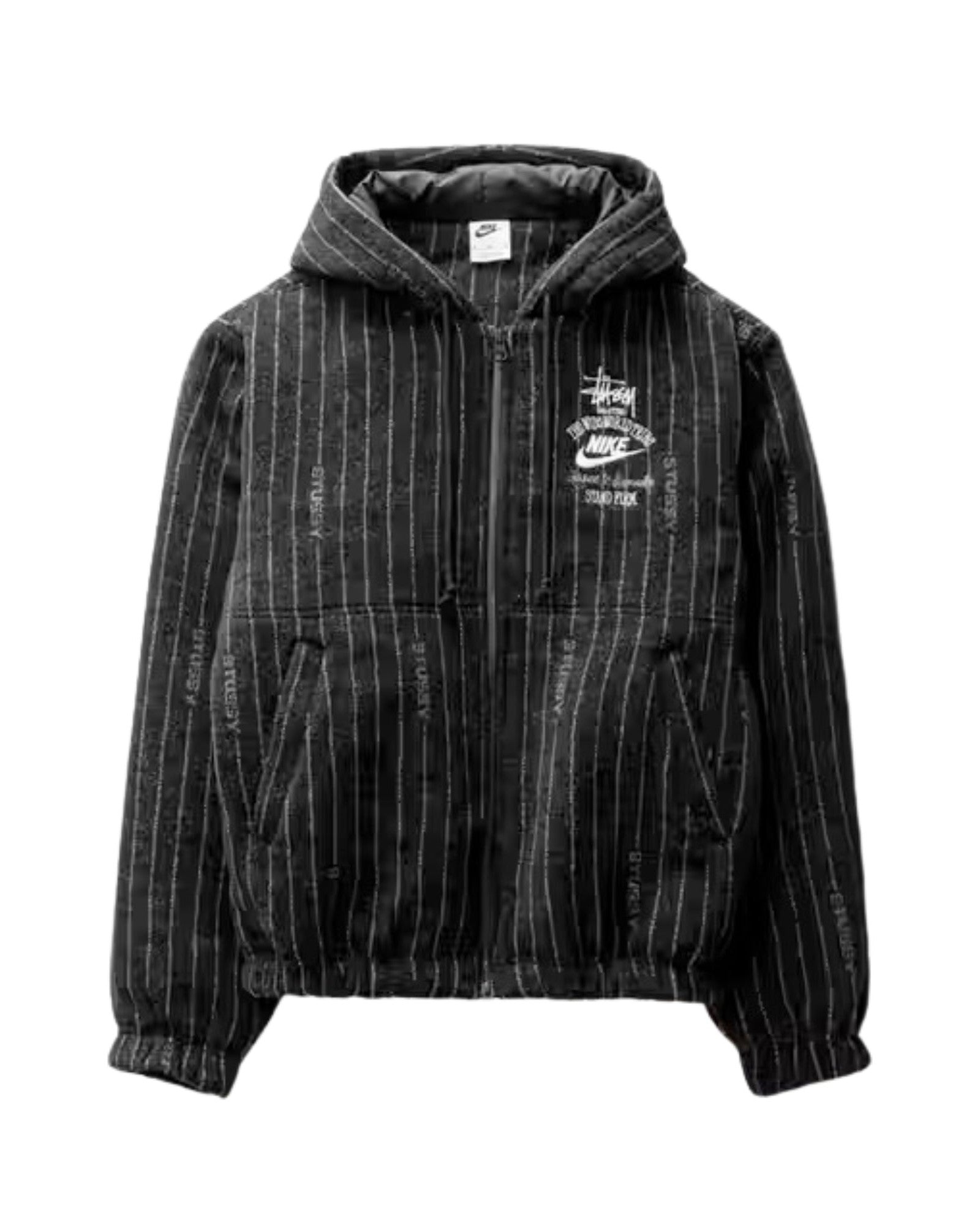 Nike x Stüssy Striped Wool Jacket "Black" - street-bill.dk