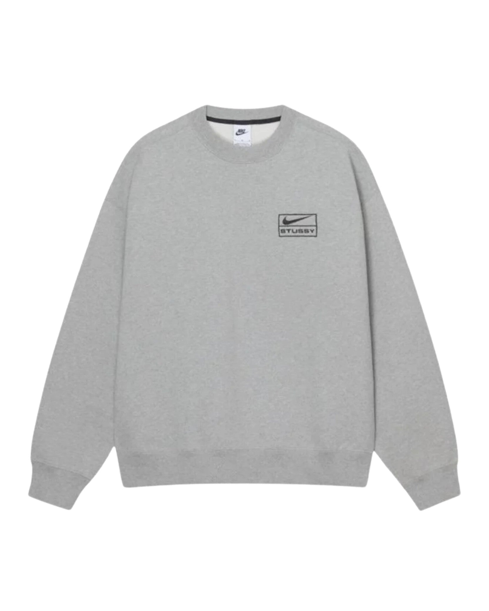 Nike X Stüssy Crew Fleece "Grey" - street-bill.dk