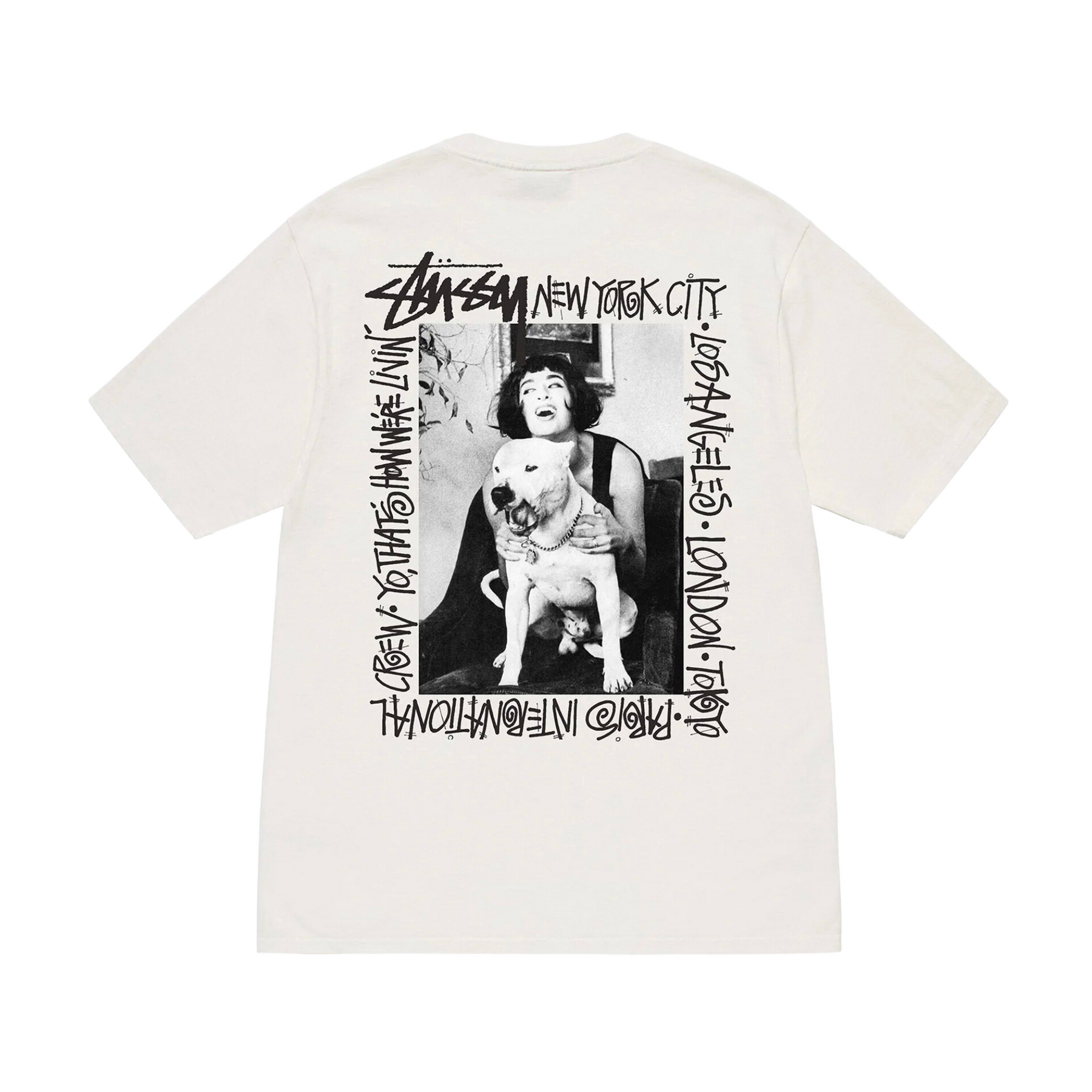 Stüssy We're Livin' Pigment Dyed Tee "White"