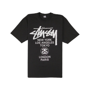 Stüssy World Tour T-shirt "Black" - street-bill.dk