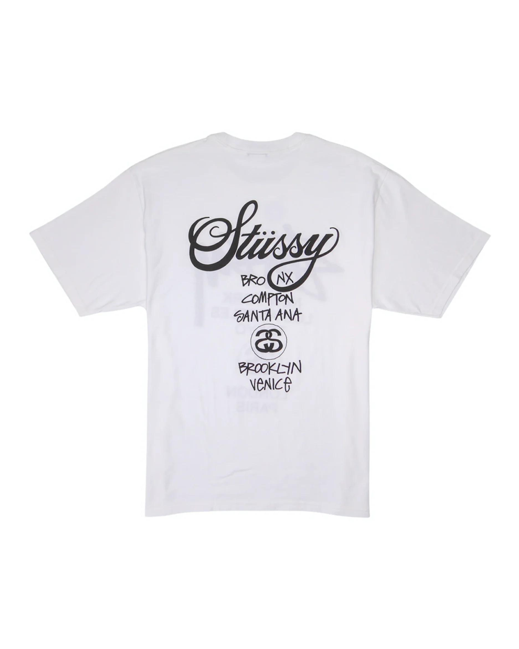 Stüssy World Tour T-shirt "White" - street-bill.dk
