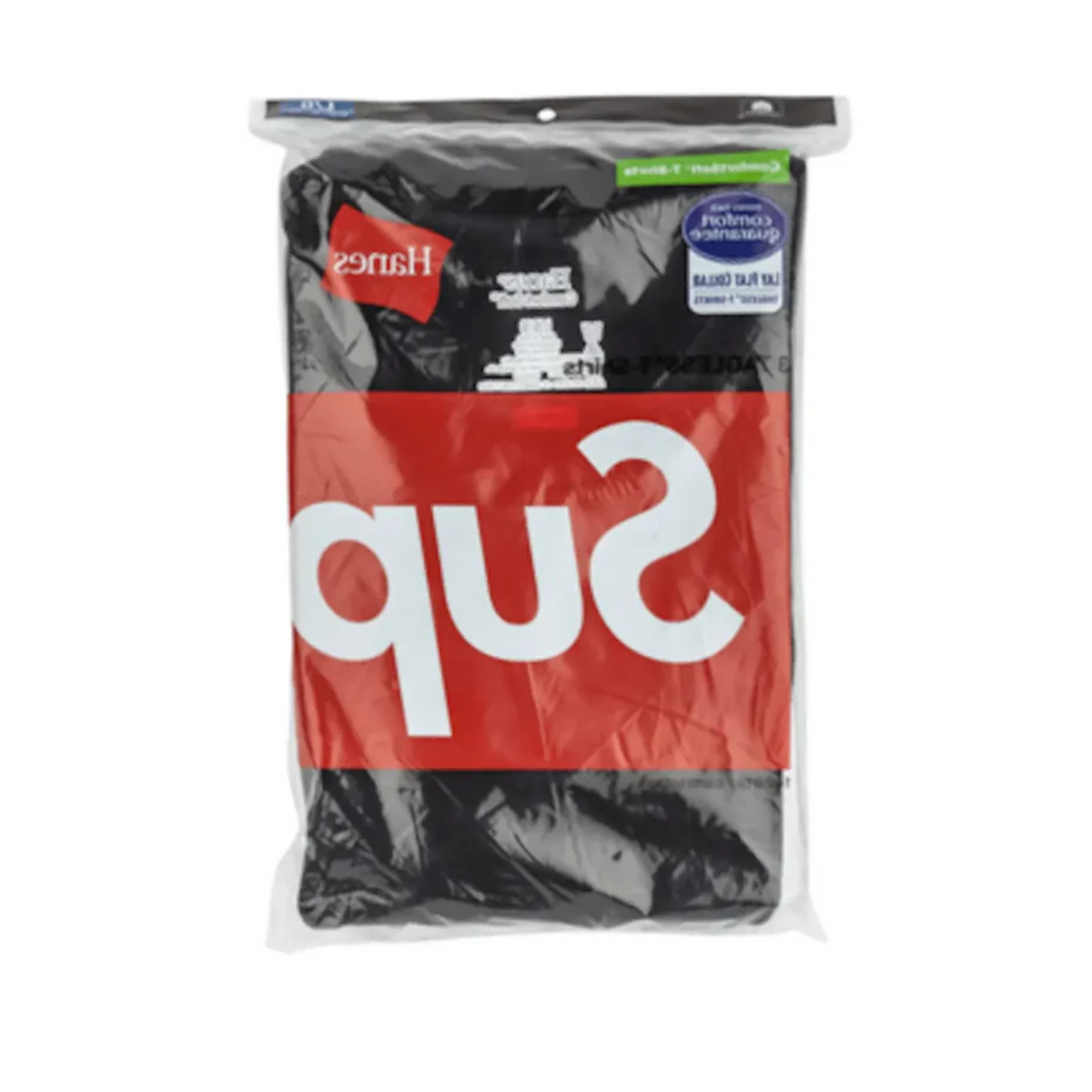 Supreme Hanes Tagless T-shirt Sort