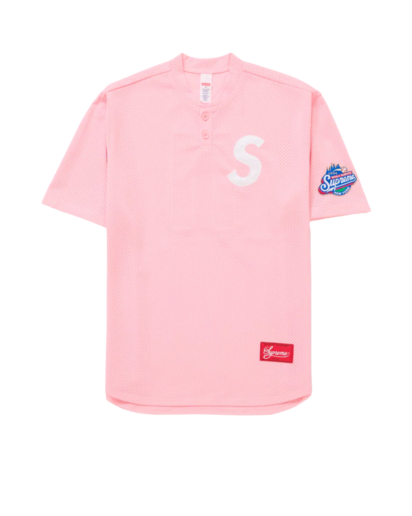 Supreme Baseball jersey pink
