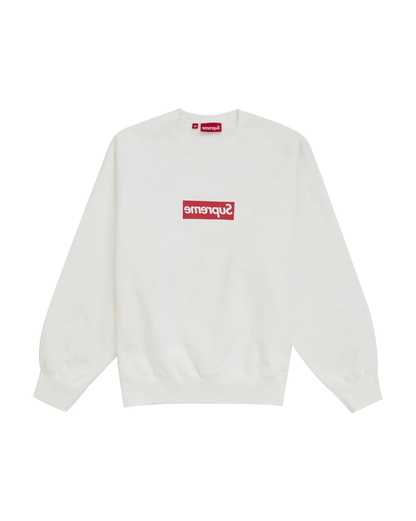 Supreme Washed Box Logo Crewneck White