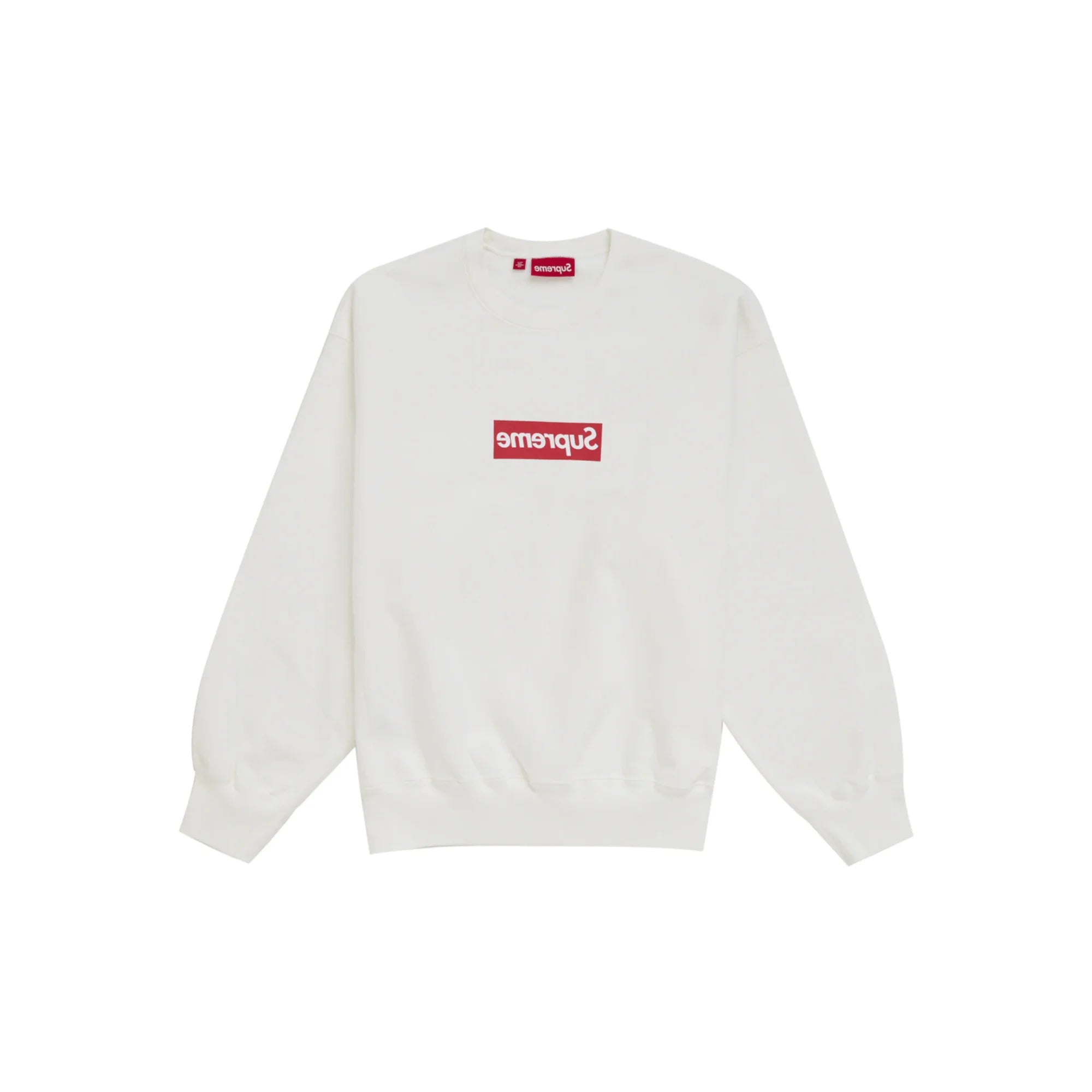 Supreme Washed Box Logo Crewneck White