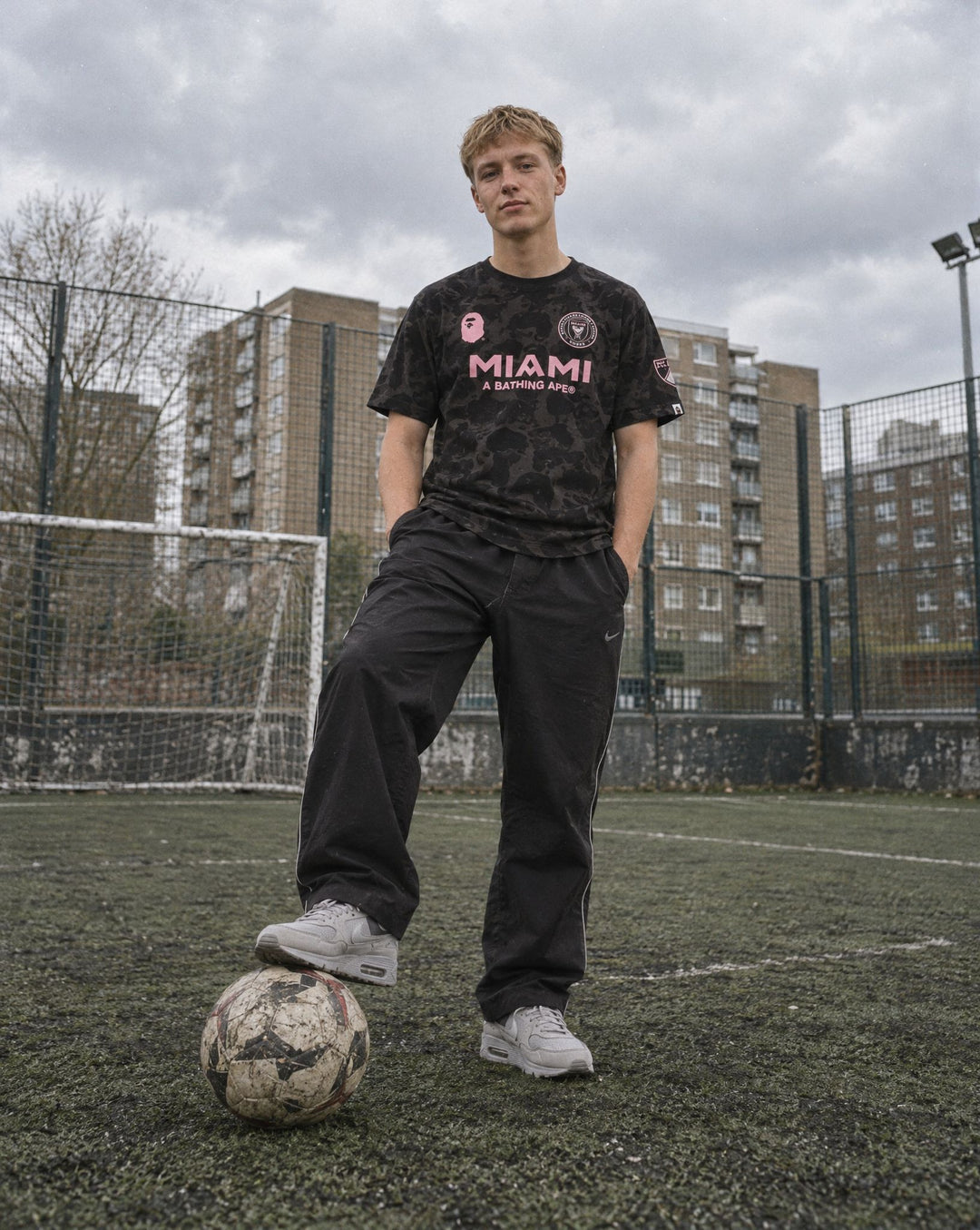 BAPE x Inter Miami CF Camo Tee Black, Nike Air Max 90 Recraft Wolf Grey