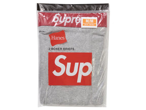 Supreme Hanes Boxer Briefs (2 Pack) Heather Grey