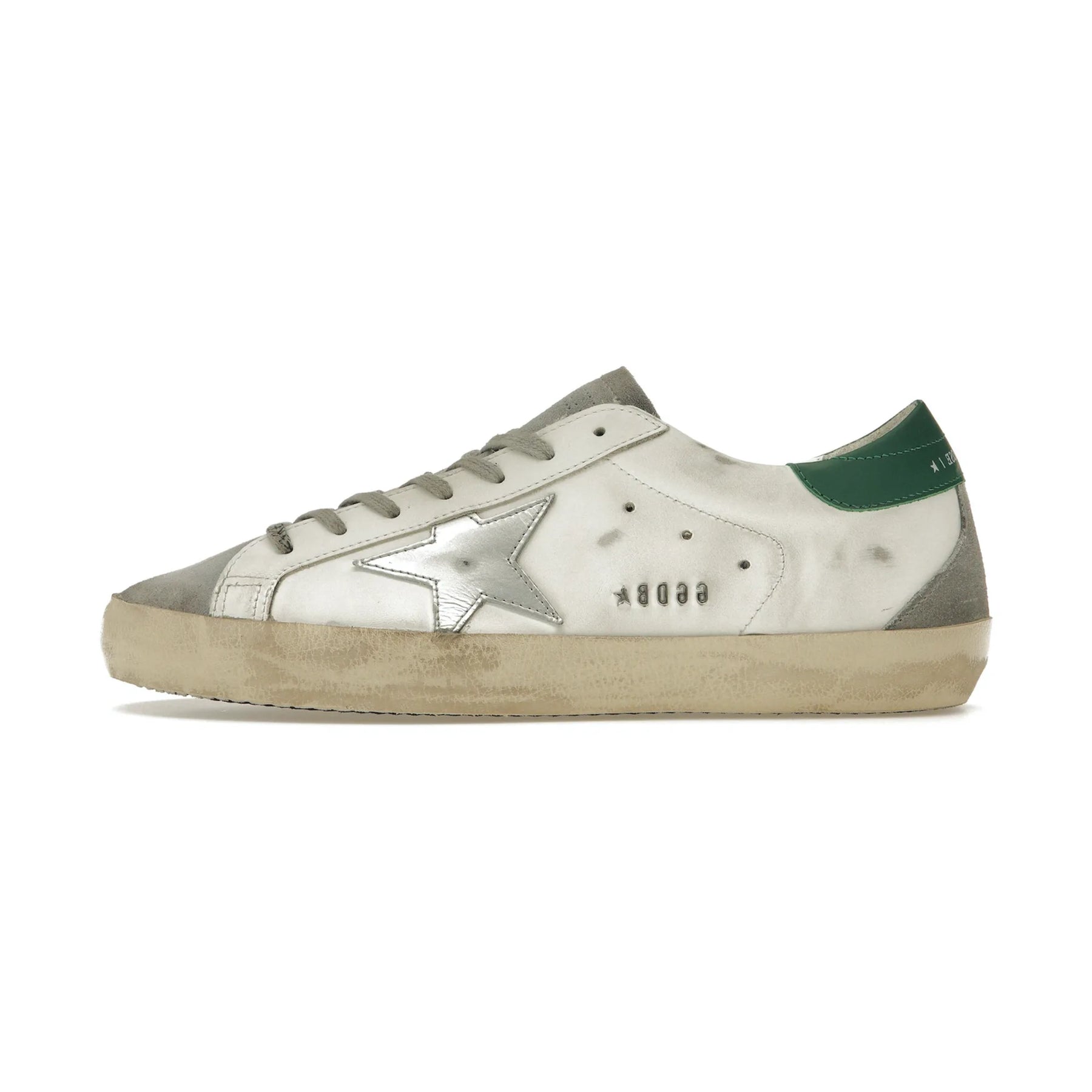 Golden Goose Super-Star White Silver Green