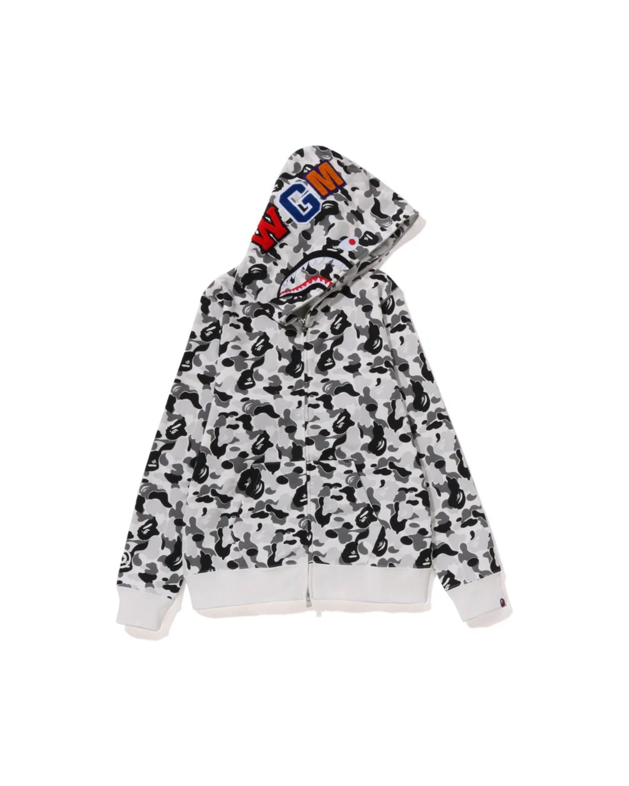 BAPE ABC Camo Shark Full Zip Hoodie Grey