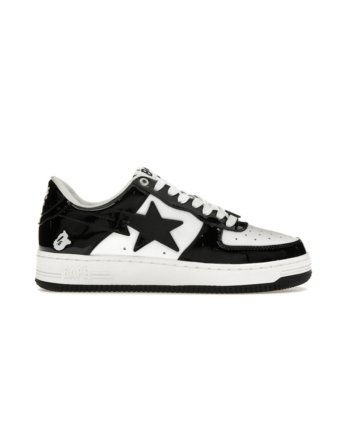 A Bathing Ape Bape Sta Patent Leather Black White