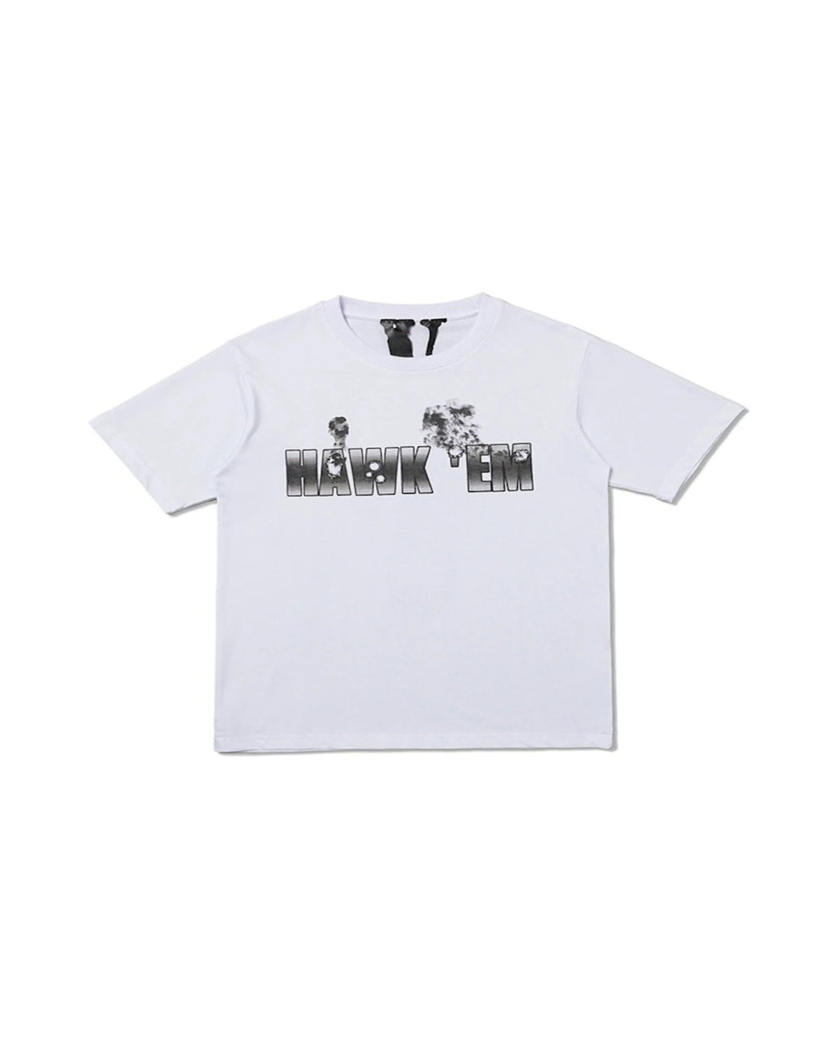Pop Smoke x Vlone Hawk Em' T-Shirt White