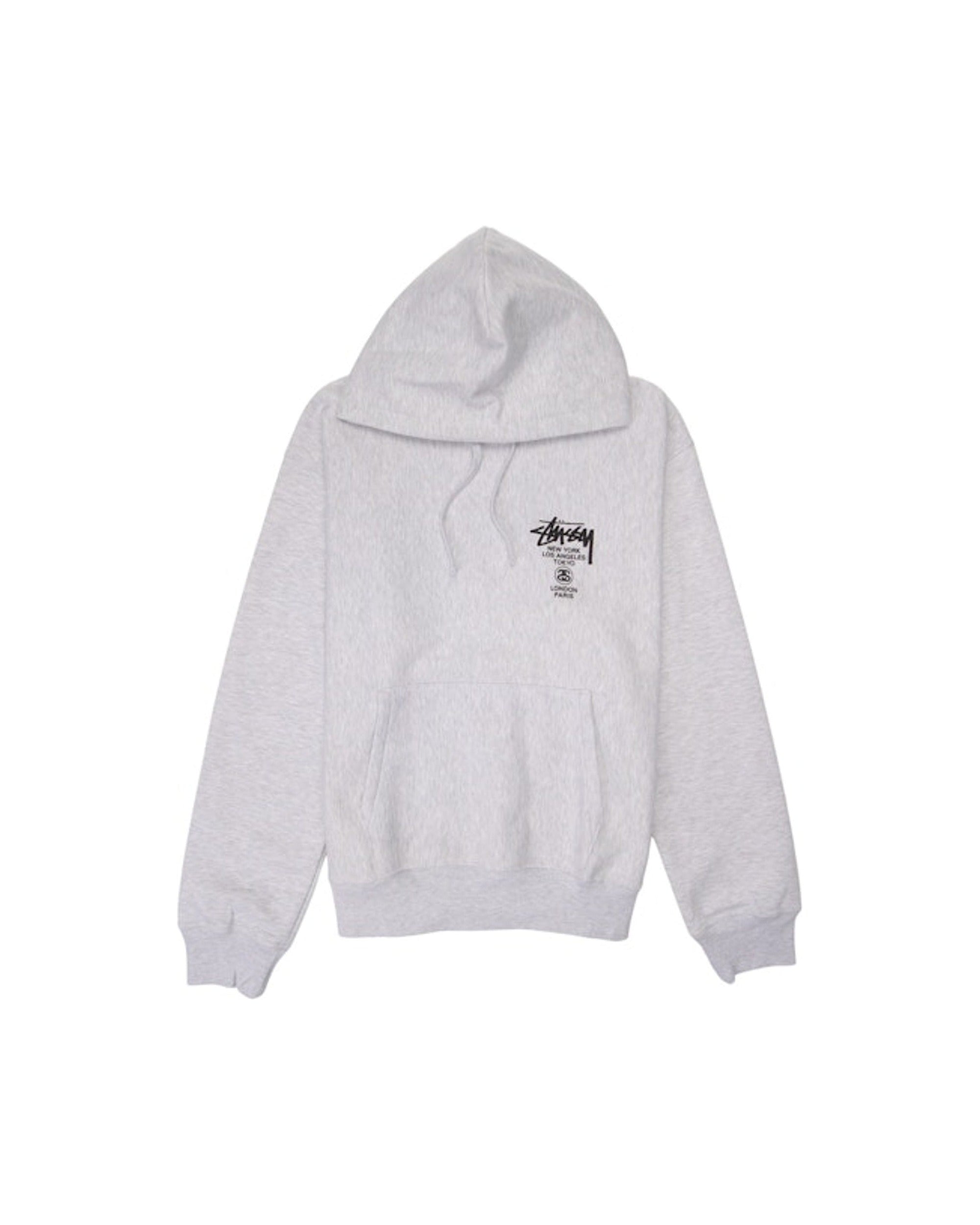 Stussy World Tour Hoodie Ash Heather