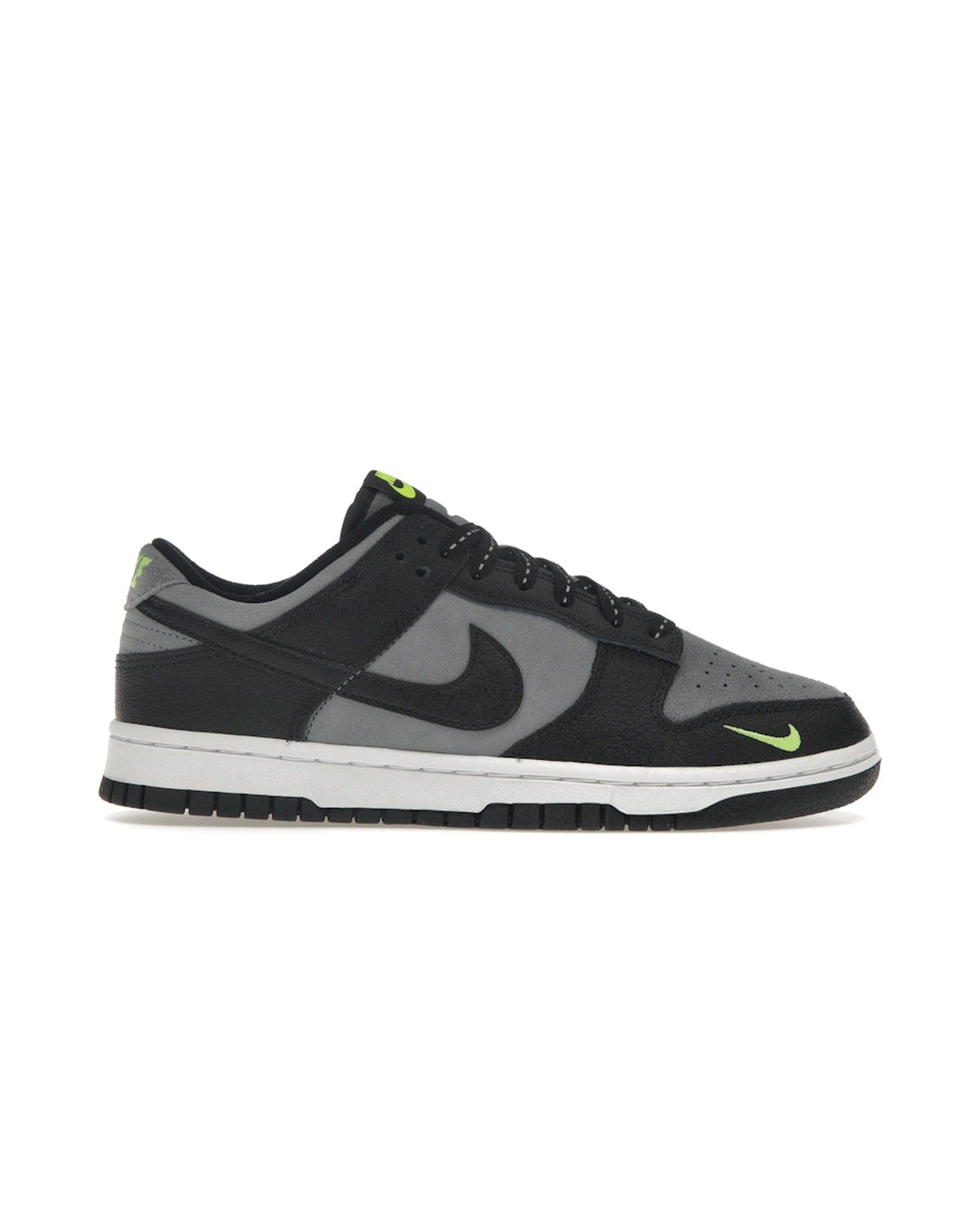Nike Dunk Low Black Cool Grey Volt Mini Swoosh