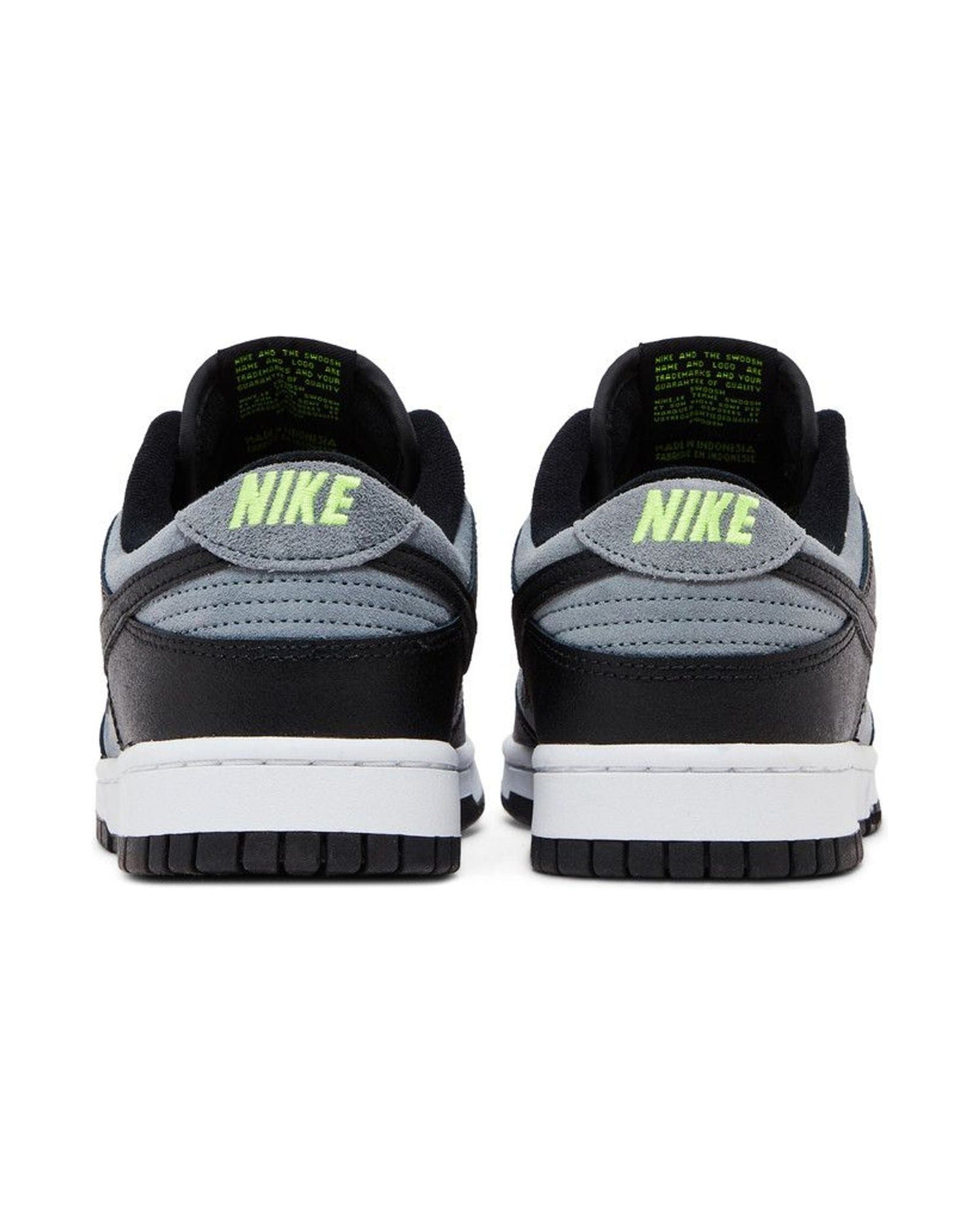 Nike Dunk Low Black Cool Grey Volt Mini Swoosh