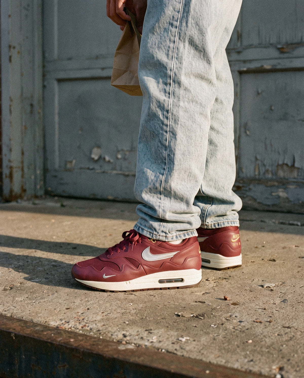 Nike Air Max 1 Patta Waves Rush Maroon - on foot