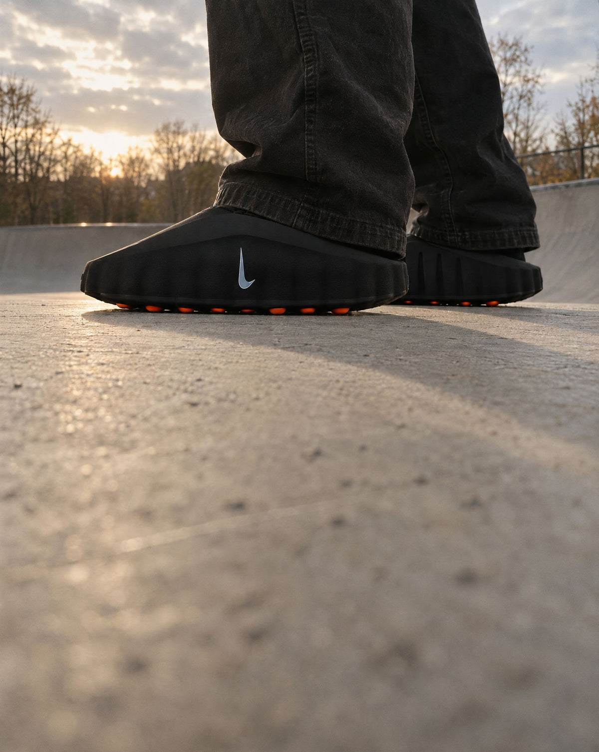 Nike Mind 001 Slide Black Chrome - on-foot