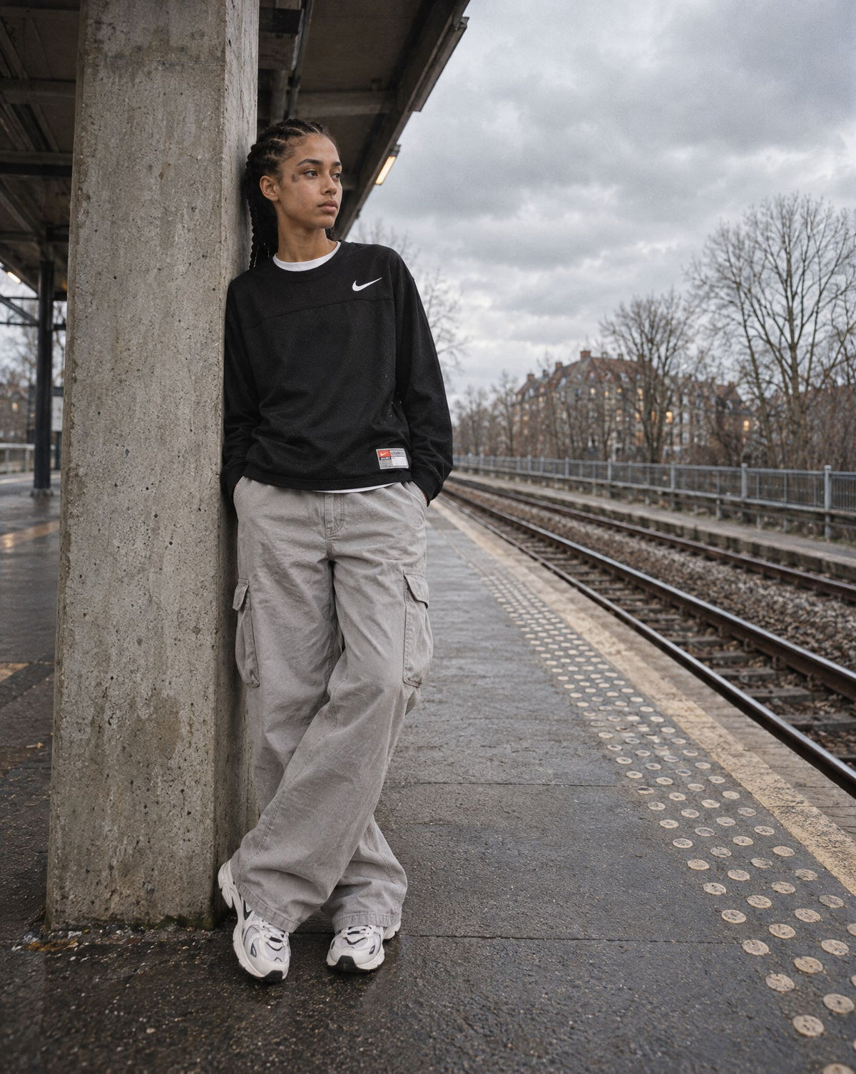 Stussy x Nike Dri-FIT Mesh Jersey Black - streetstyle i København