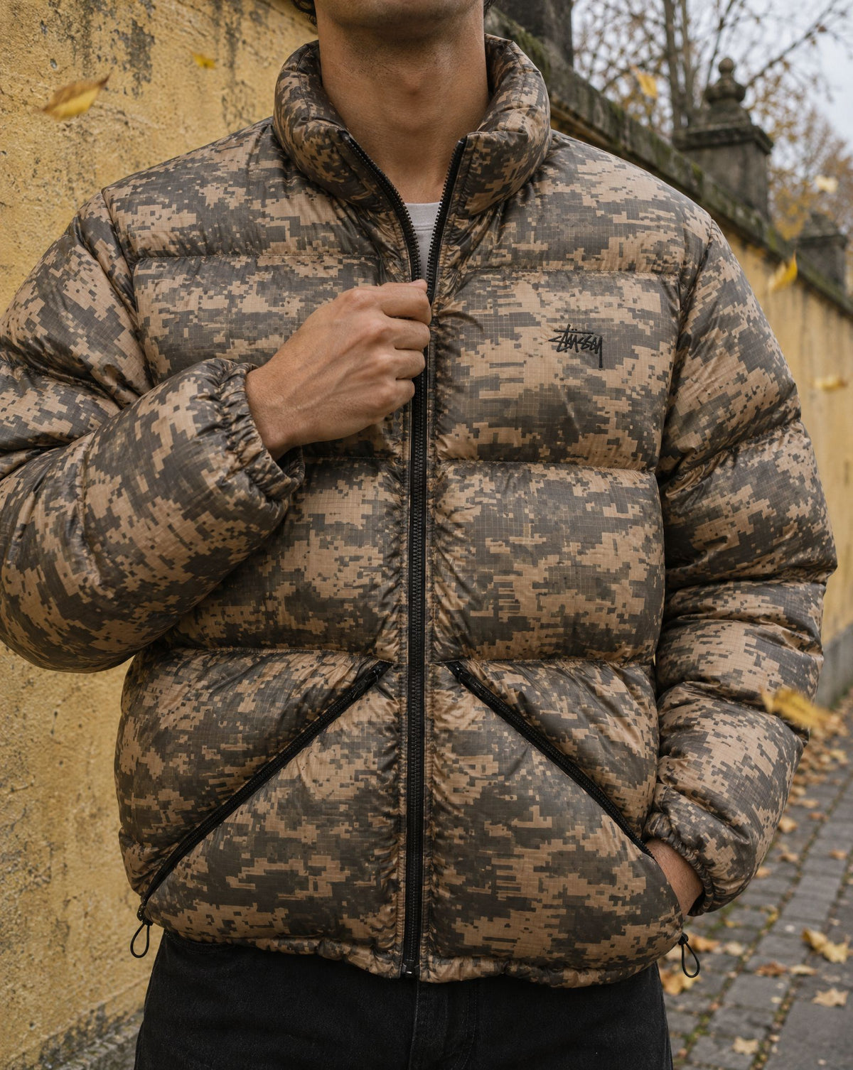 Stussy Micro Ripstop Down Jacket Digi Camo - detalje