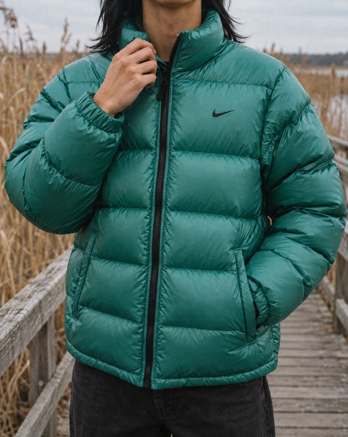 Nike x NOCTA Sunset Puffer Jacket Neptune Green - detalje