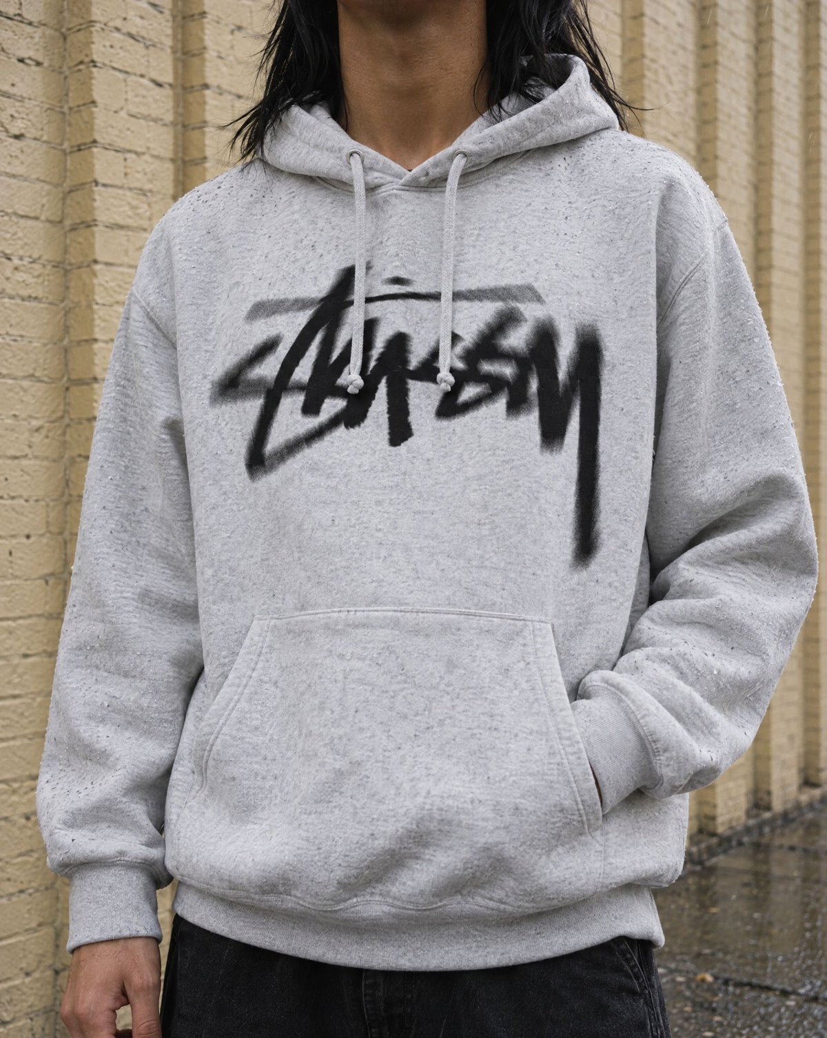 Stussy Dizzy Stock Hoodie Grey - detalje