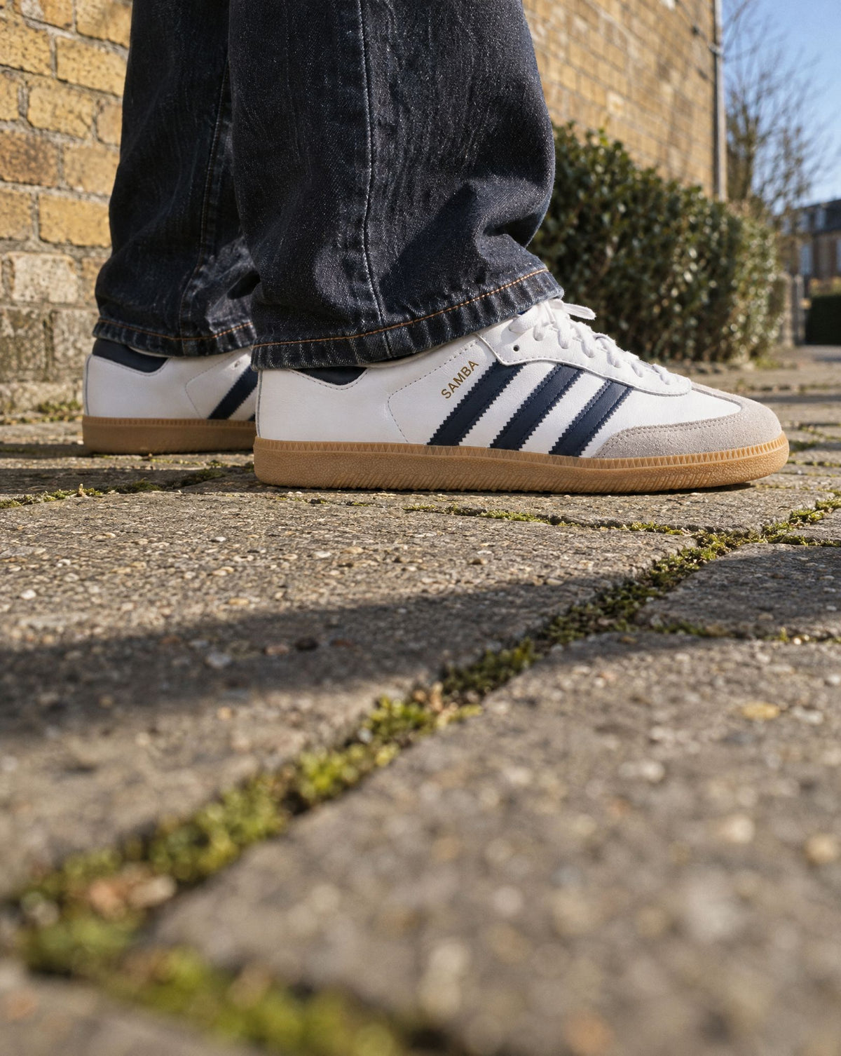 adidas Samba OG White Night Indigo Gum - on-foot
