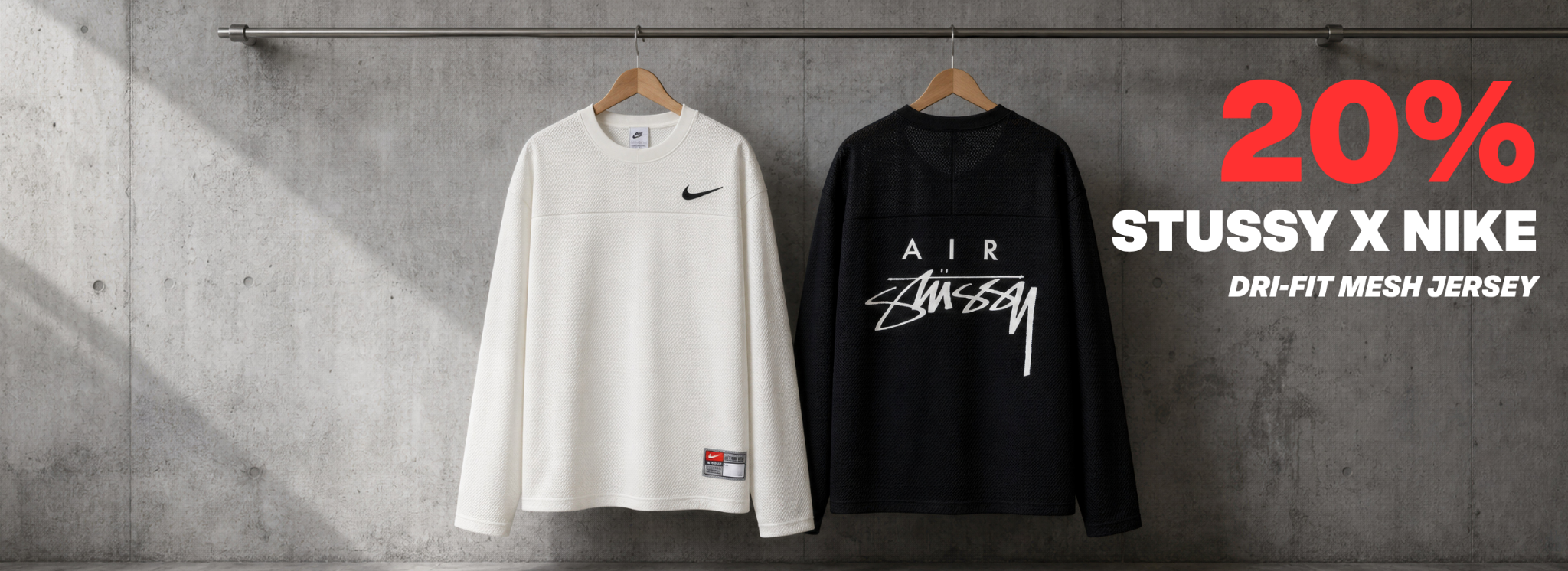 Stussy x Nike Dri-FIT mesh jersey - 20% rabat med rabatkode hos STREET BILL