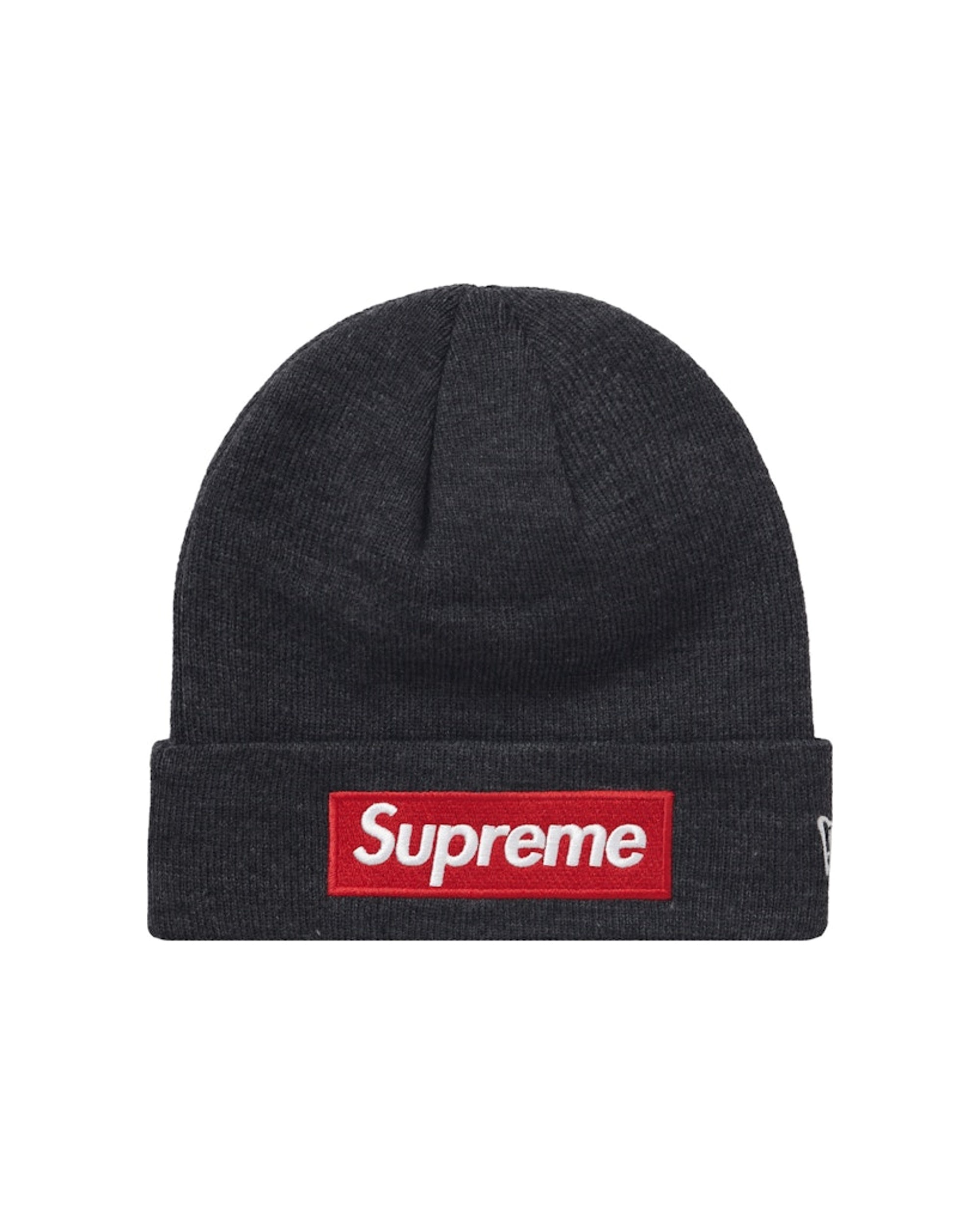Supreme New Era Box Logo Beanie Charcoal FW21