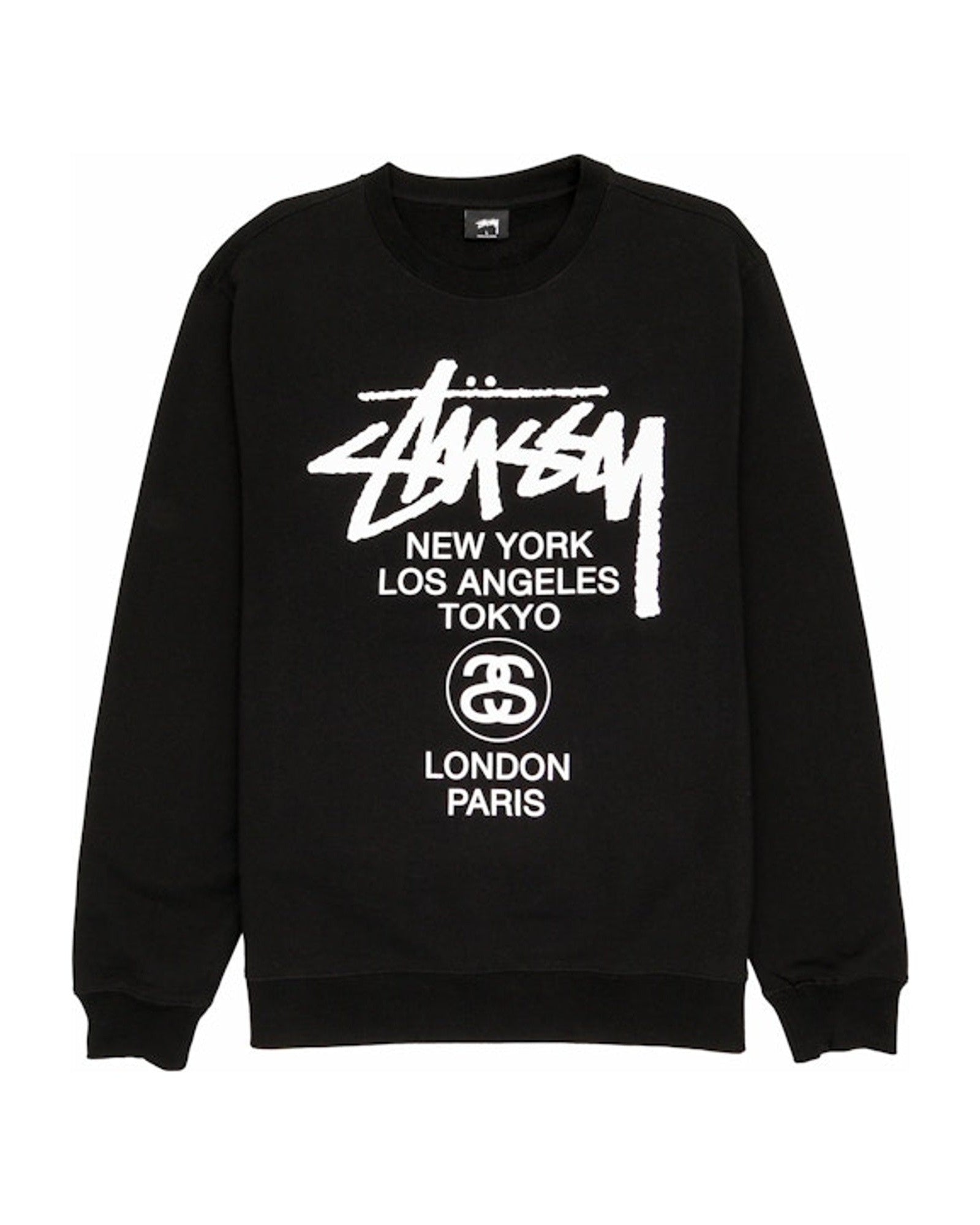 Stussy World Tour Crewneck Black