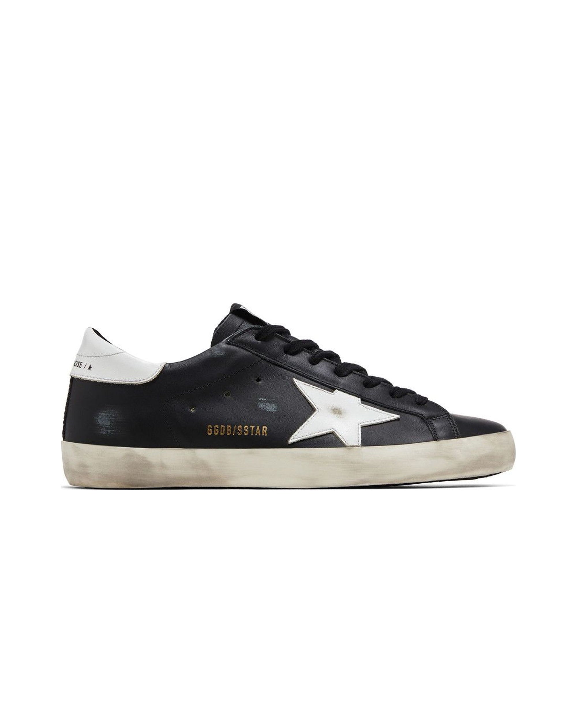Golden Goose Super-Star Black White Leather