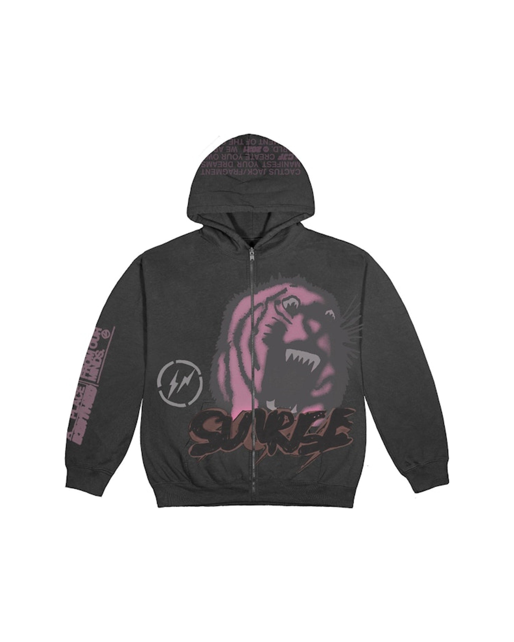 Travis Scott Cactus Jack For Fragment Sunrise Zip Up Hoodie Black