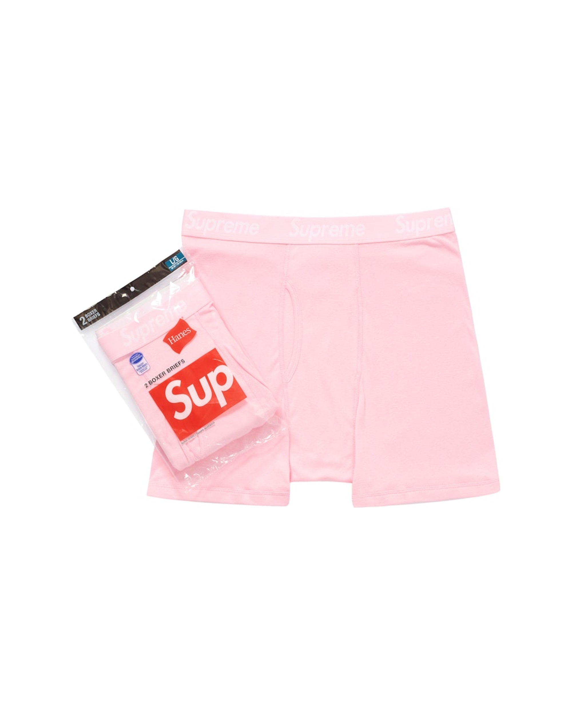 Supreme Hanes Boxer Briefs Pink (2 Pack)
