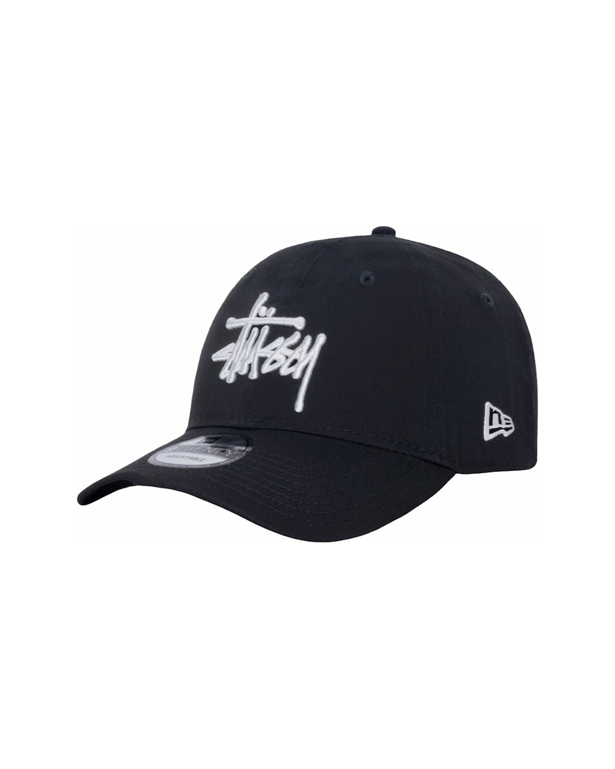 Stussy New Era 9Twenty Strapback Black Cap