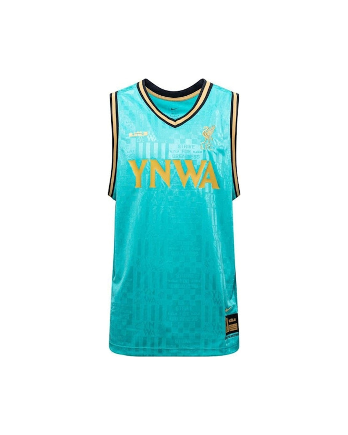 Nike Liverpool FC x LeBron James DNA Basketball Jersey Washed Teal/Truly Gold