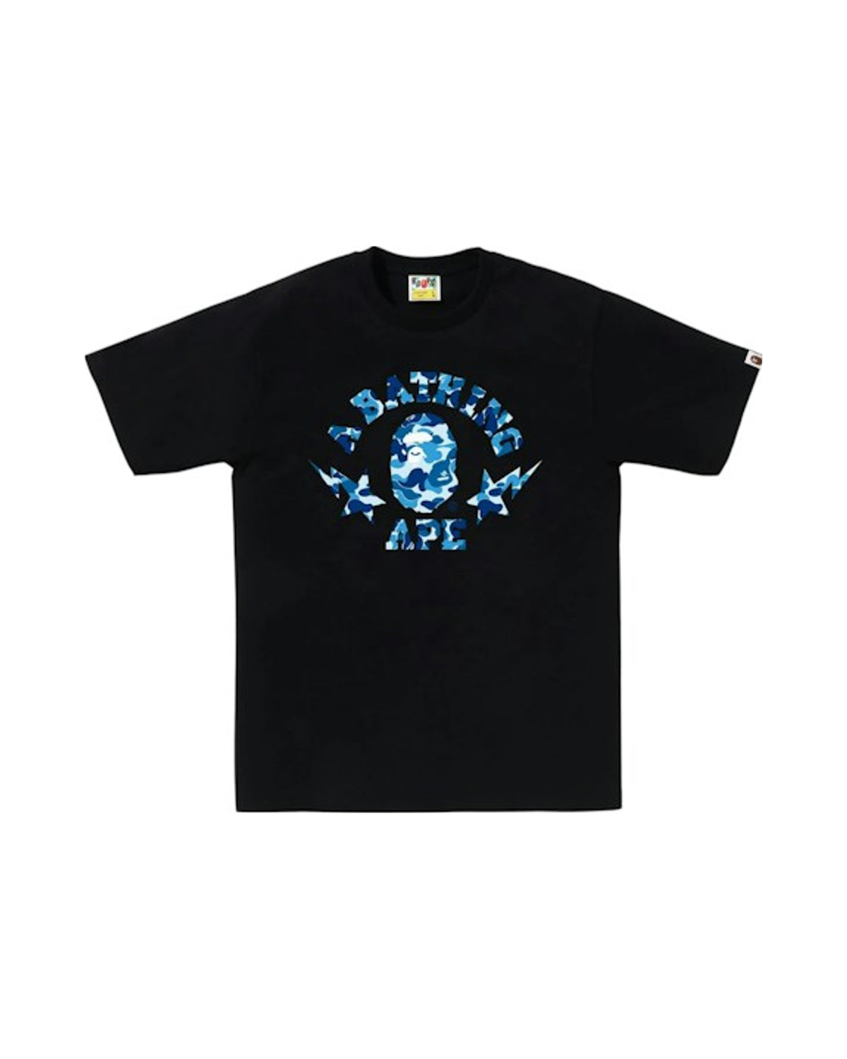 BAPE ABC Camo Sta College Tee Black/Blue