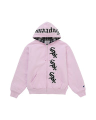 Supreme Chicago White Sox Zip Up Hooded Sweatshirt Light Pink