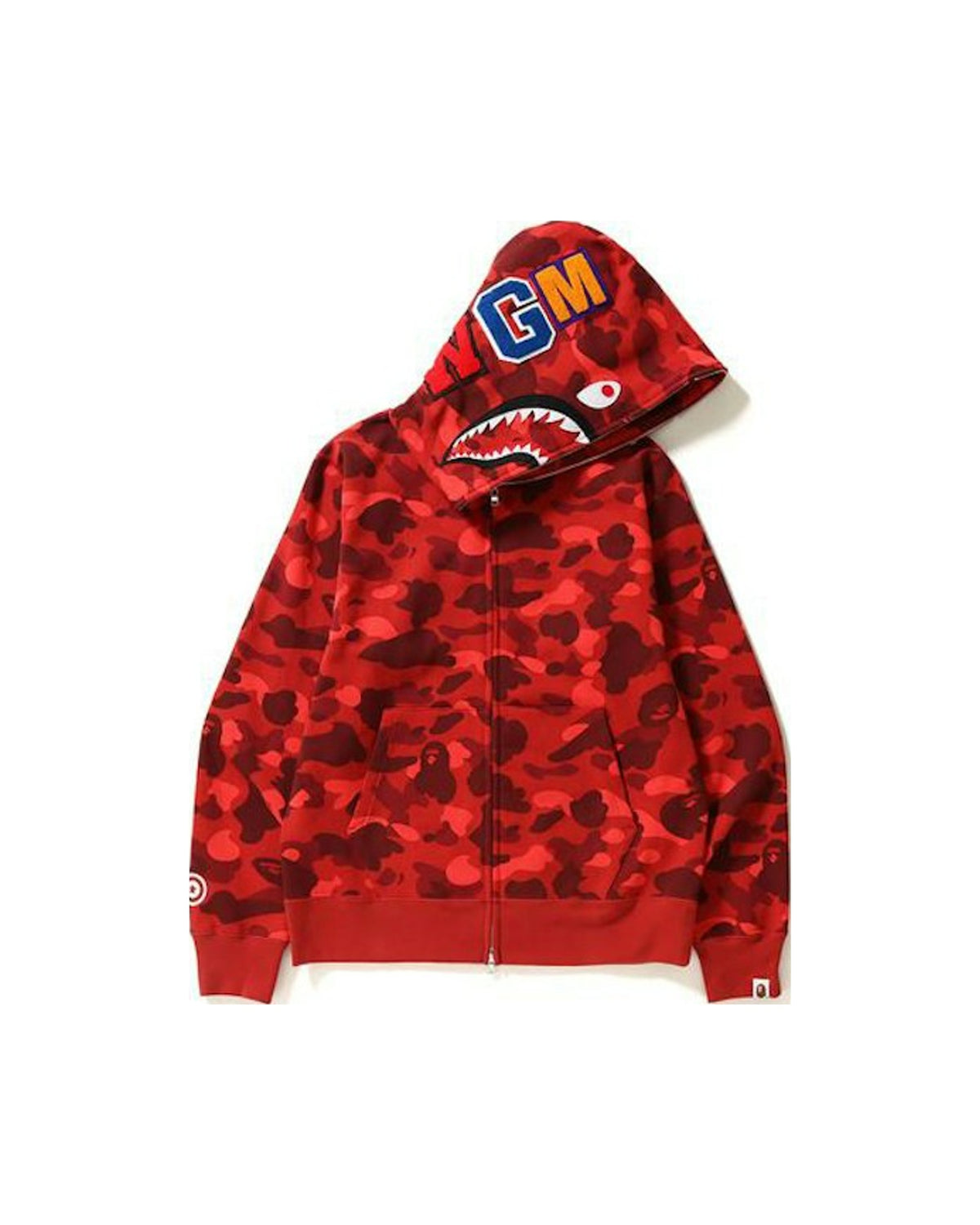 BAPE Color Camo Shark Full Zip (SS21) Hoodie Red