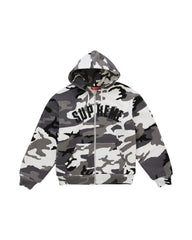 Supreme Arc Thermal Lined Zip Up Hooded Sweatshirt Snow Camo