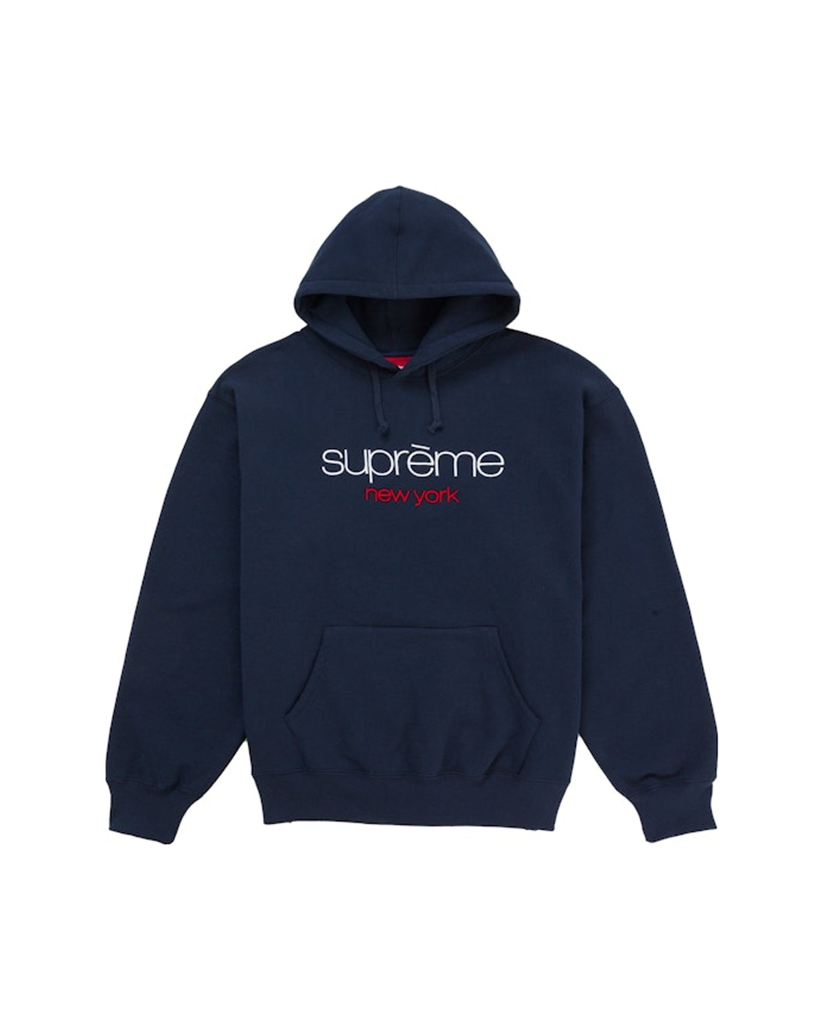 Supreme Classic Logo Hoodie Navy | STREET BILL