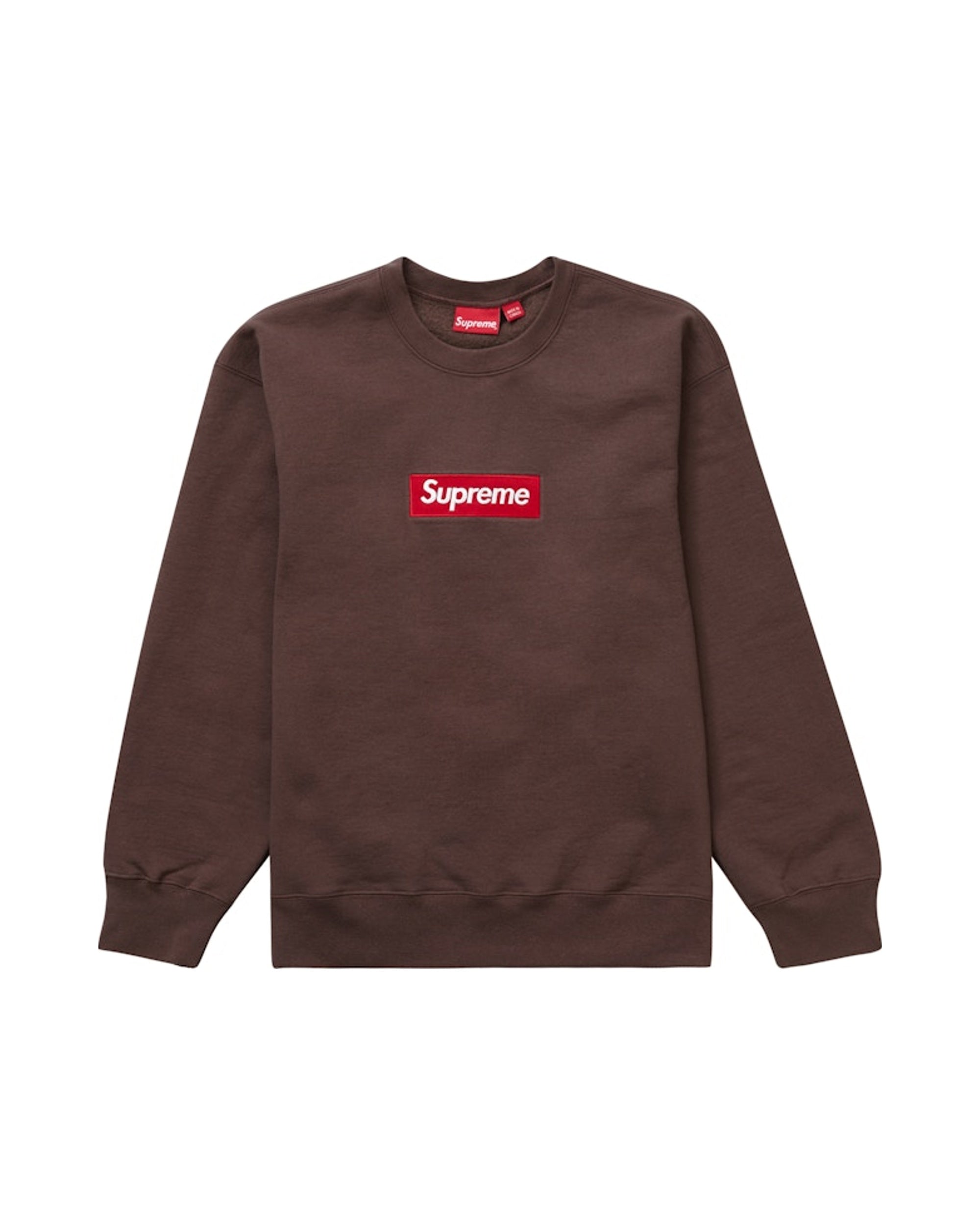 Supreme Box Logo Crewneck (FW22) Brown