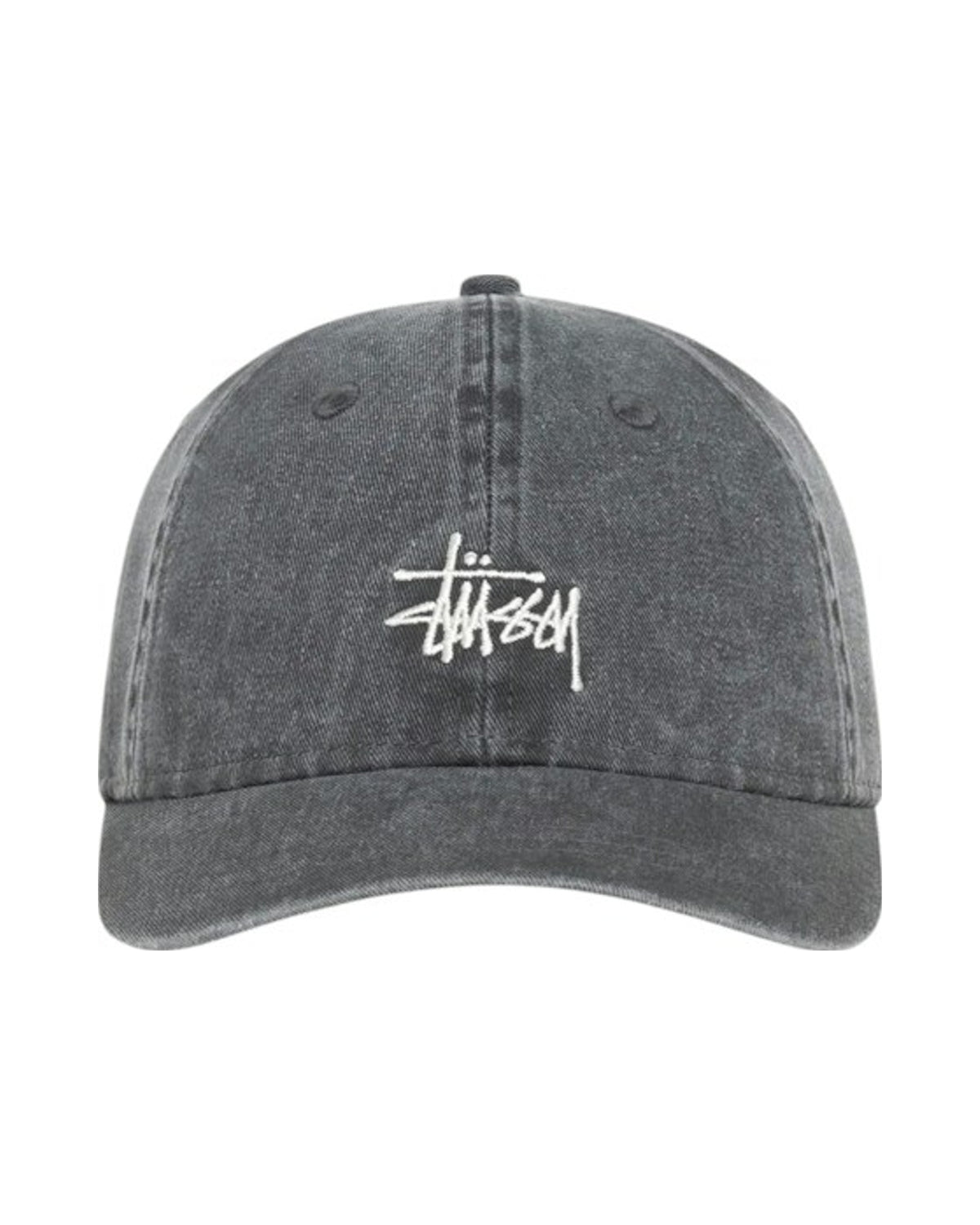 Stussy Washed Basic Cap Cap Washed Charcoal