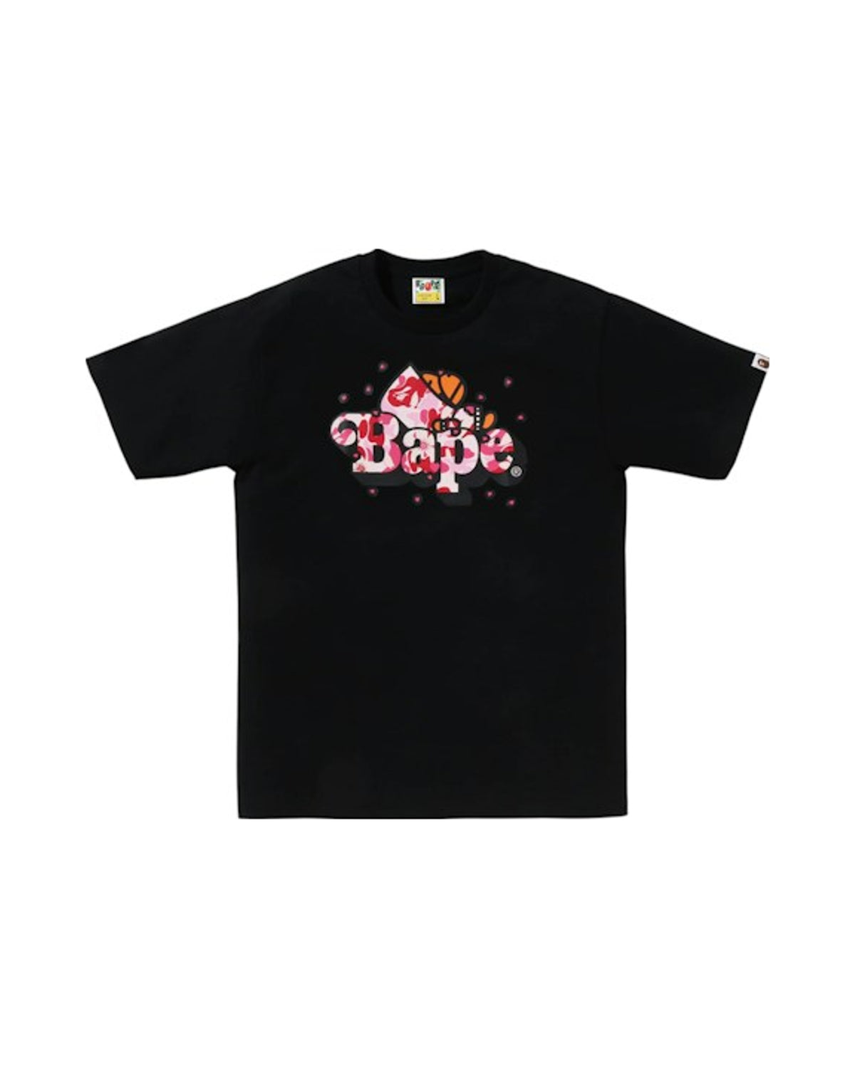 BAPE ABC Sakura Camo Milo On Bape Tee (SS26) Black