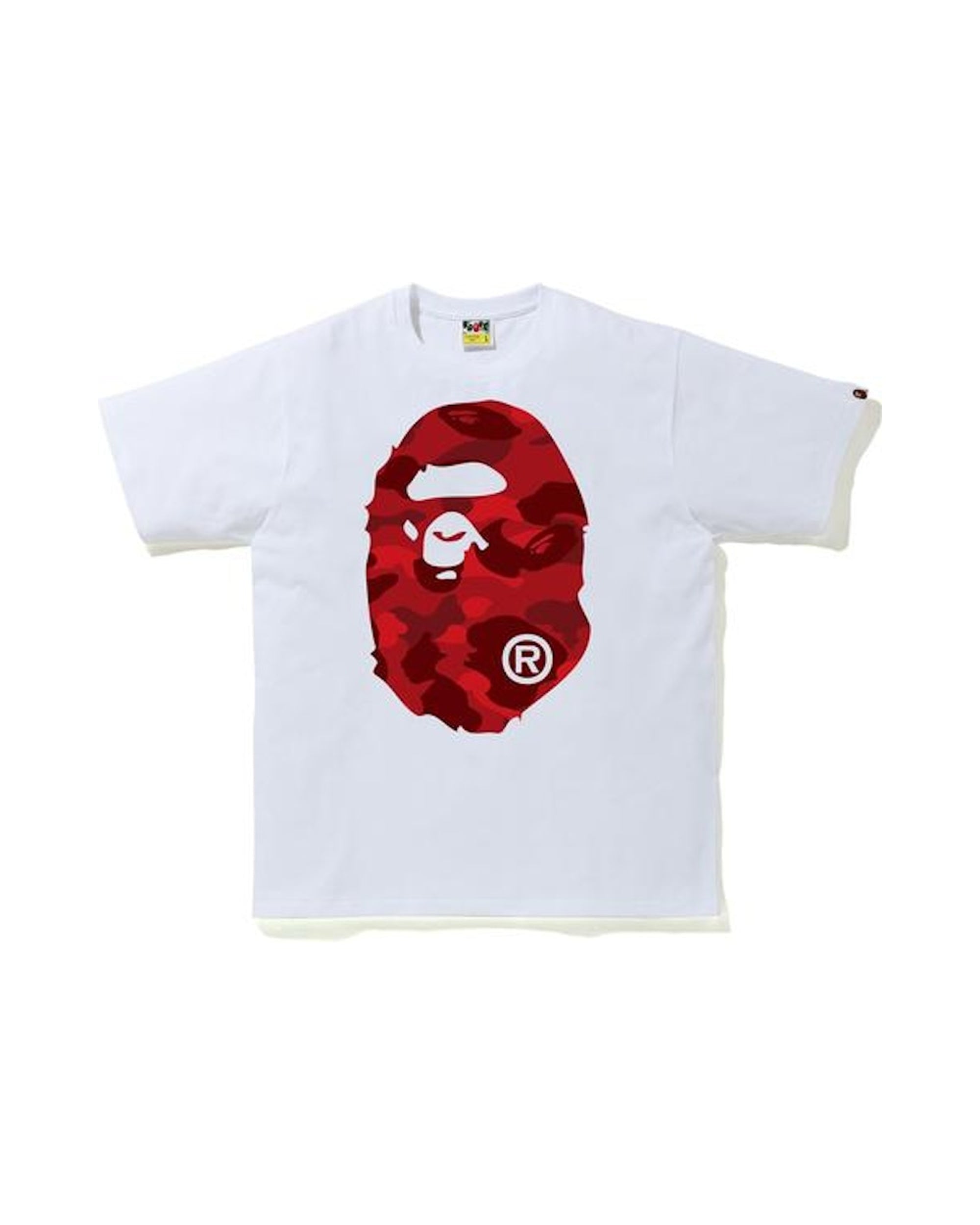 BAPE Color Camo Big Ape Head Tee White/Red