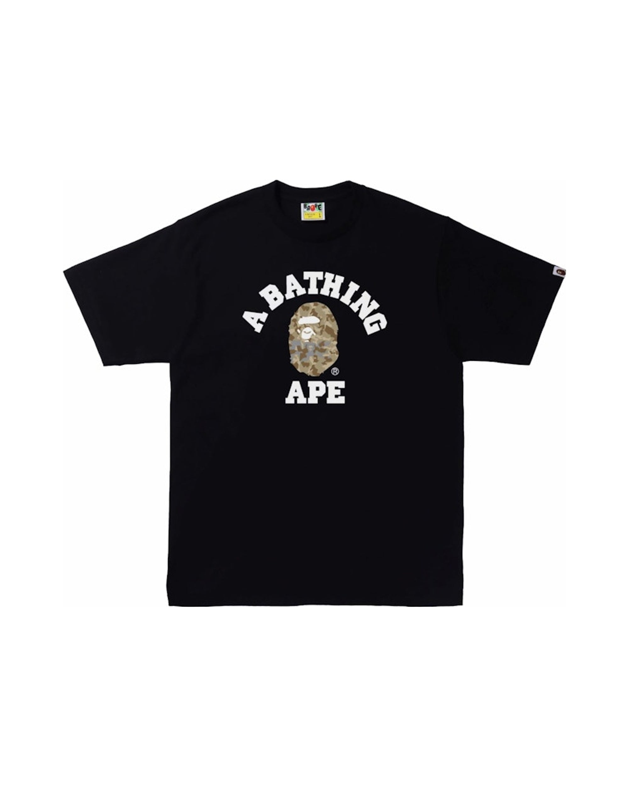 BAPE Sand Camo College Tee Black/Beige