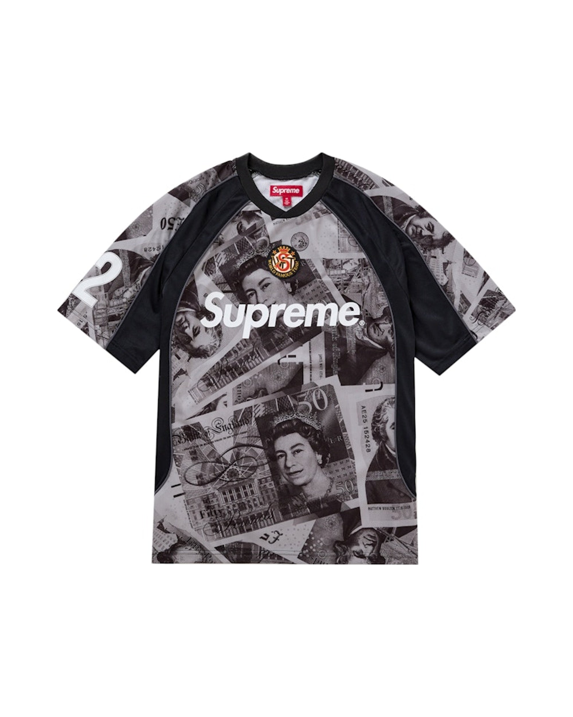Supreme Pounds Soccer Jersey Black | STREET BILL