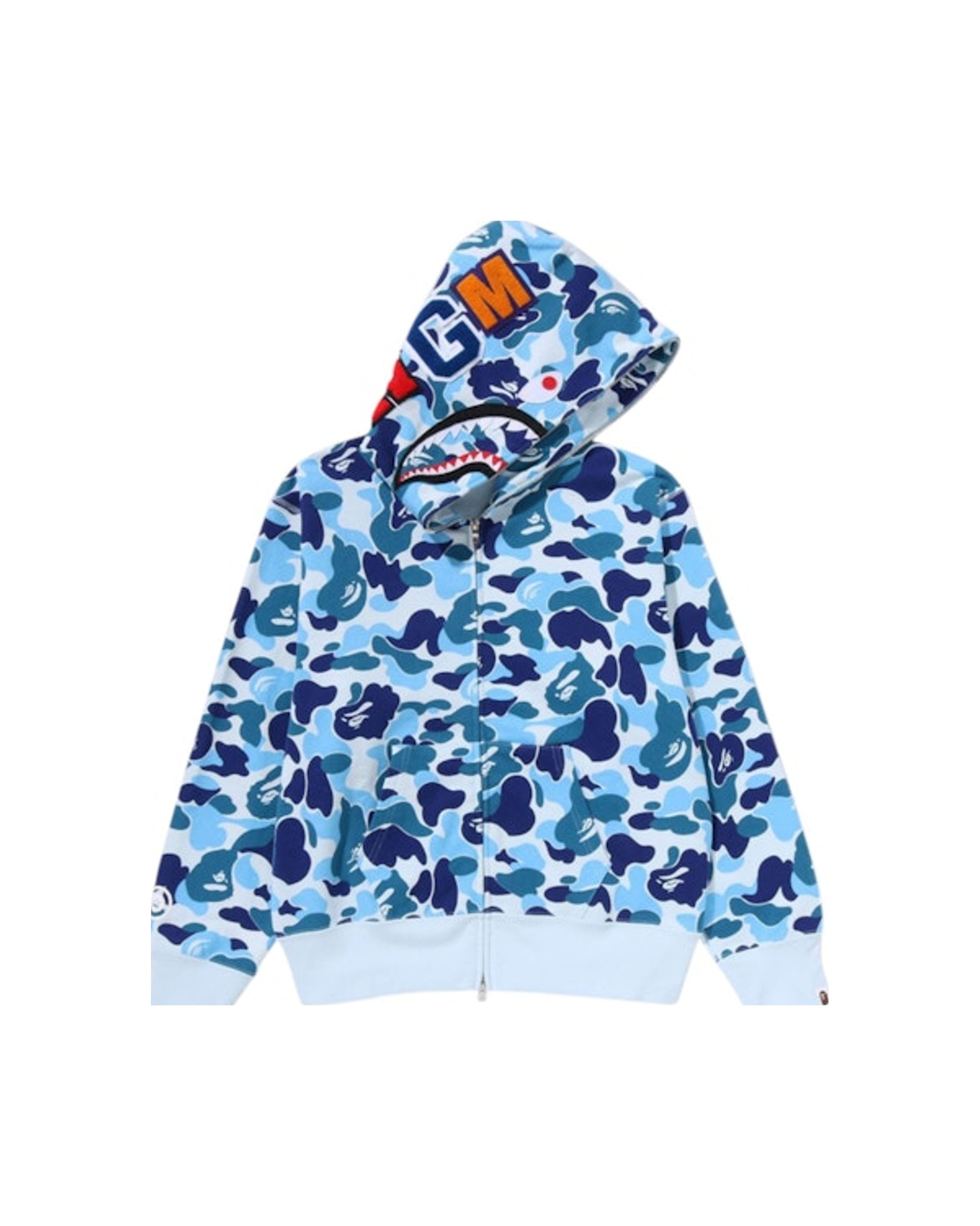 BAPE ABC Camo Shark Full Zip Hoodie Blue
