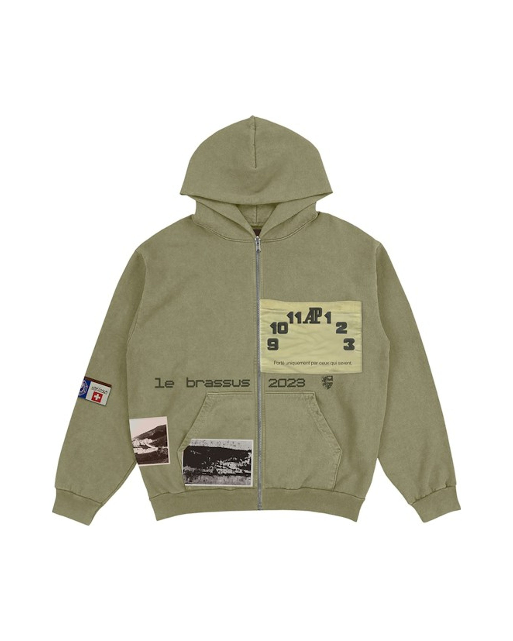Travis Scott CJ x Audemars Piguet Le Brassus Zip Up Hoodie Khaki Brown