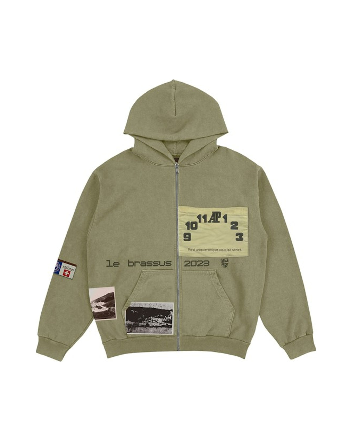 Travis Scott CJ x Audemars Piguet Le Brassus Zip Up Hoodie Khaki Brown