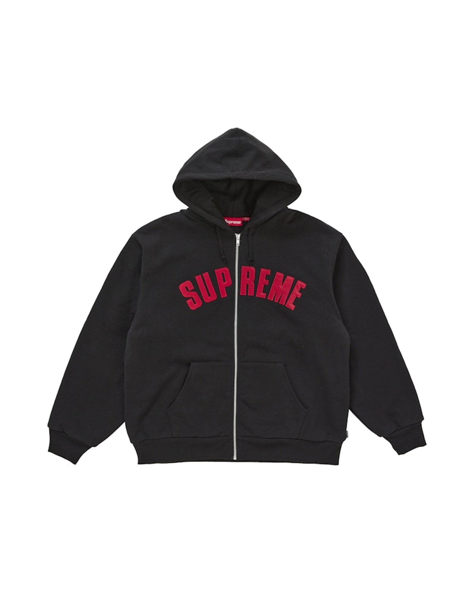 Supreme Arc Thermal Lined Zip Up Hooded Sweatshirt Black
