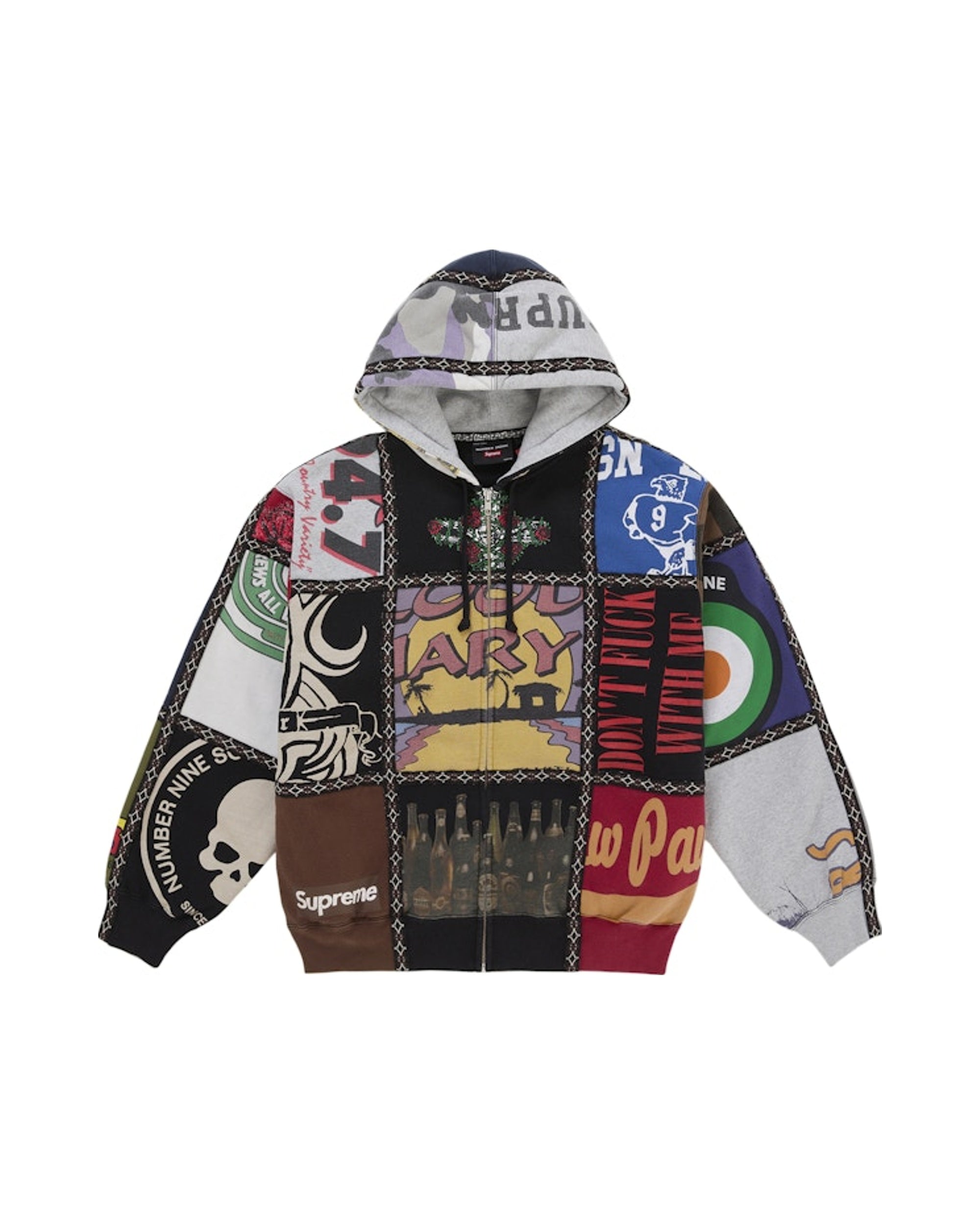 Supreme x Number (N)ine Patchwork Hoodie Multicolor