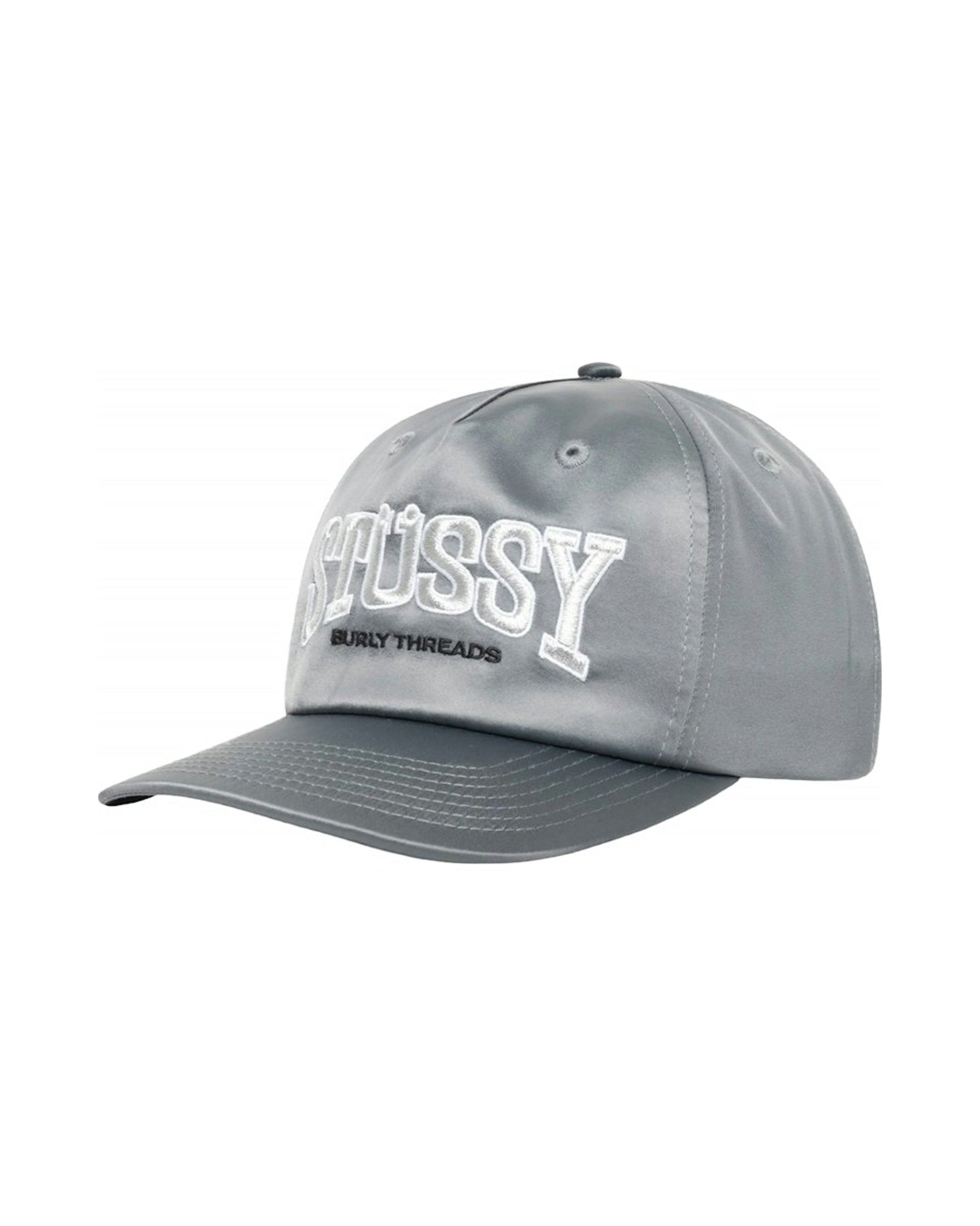 Stussy Mid Depth Burly Threads Snapback Grey